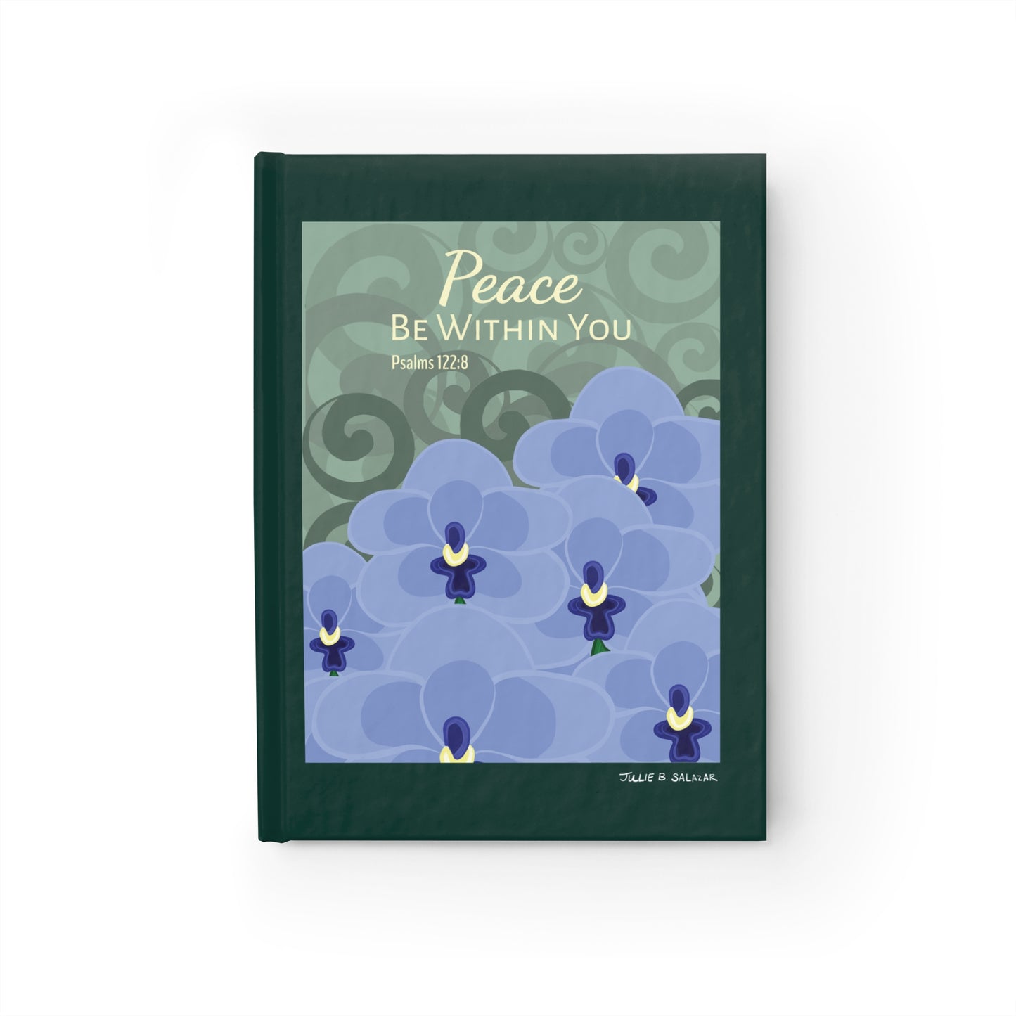 “Peace Be Within You”, IMAGINE™ Series Hand-Drawn Orchid Art Print, Hardcover Journal—Lined or Blank