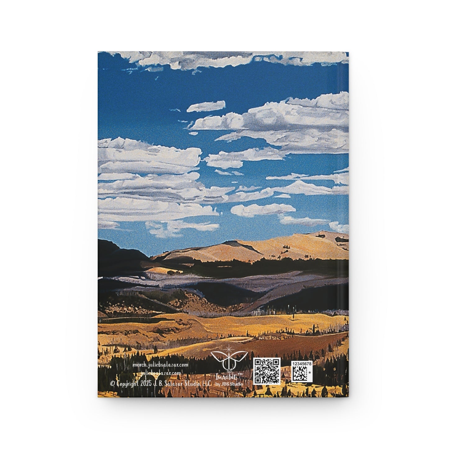 "Patterns", Southwest Landscape, Oil on Canvas Art Print, Hardcover Journal—Lined or Blank