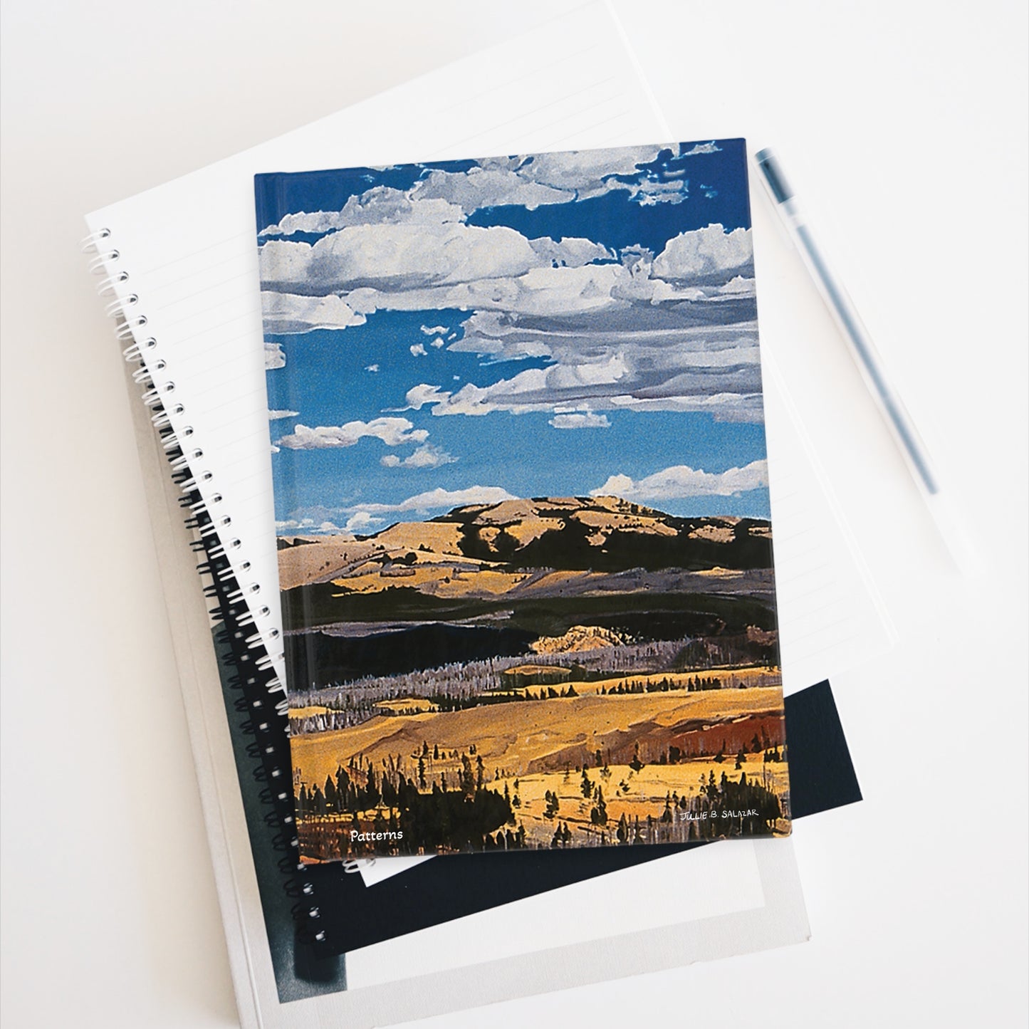 "Patterns", Southwest Landscape, Oil on Canvas Art Print, Hardcover Journal—Lined or Blank