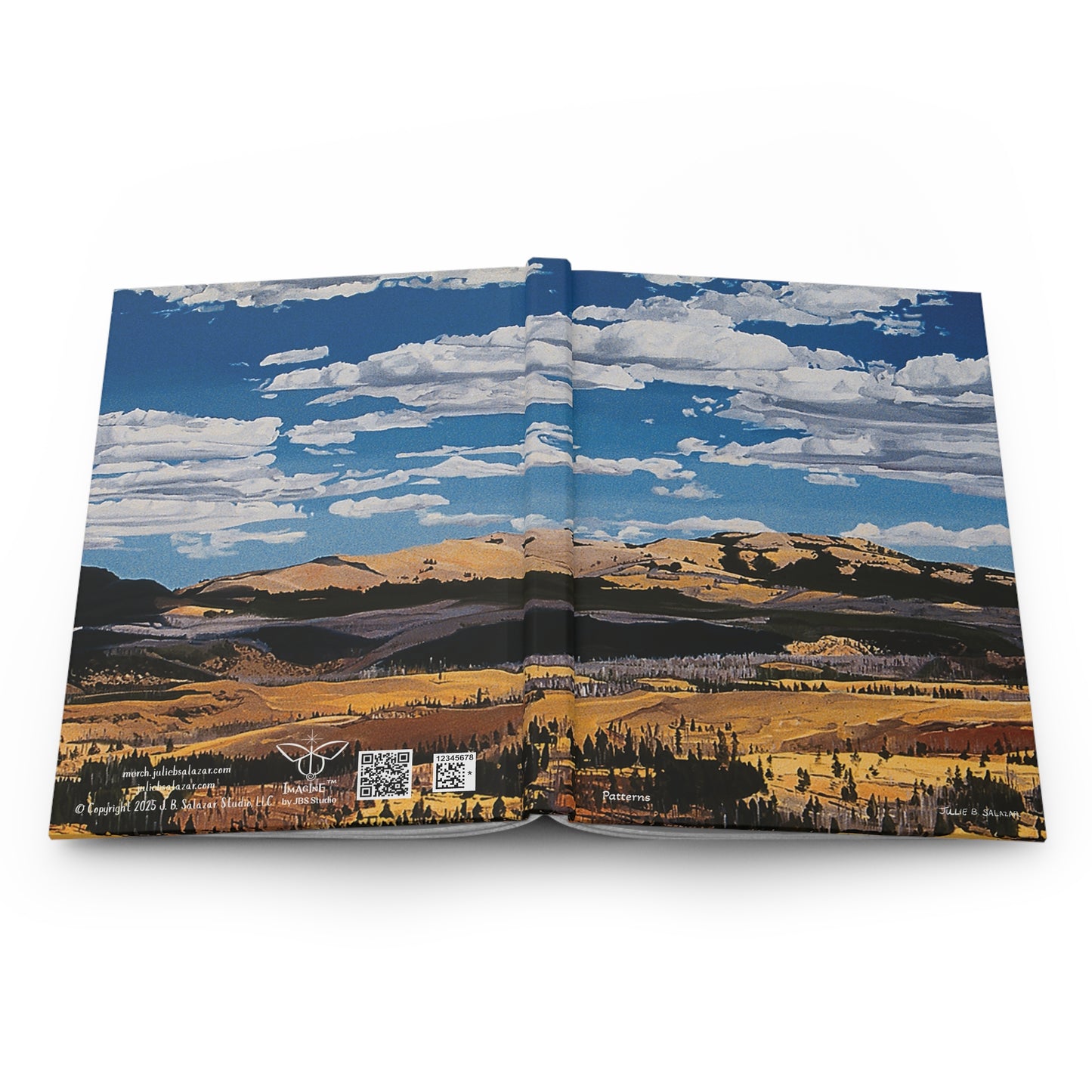 "Patterns", Southwest Landscape, Oil on Canvas Art Print, Hardcover Journal—Lined or Blank