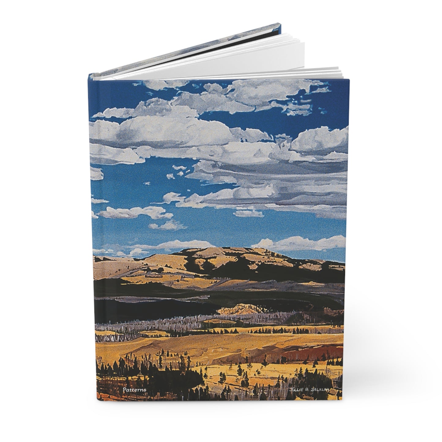 "Patterns", Southwest Landscape, Oil on Canvas Art Print, Hardcover Journal—Lined or Blank