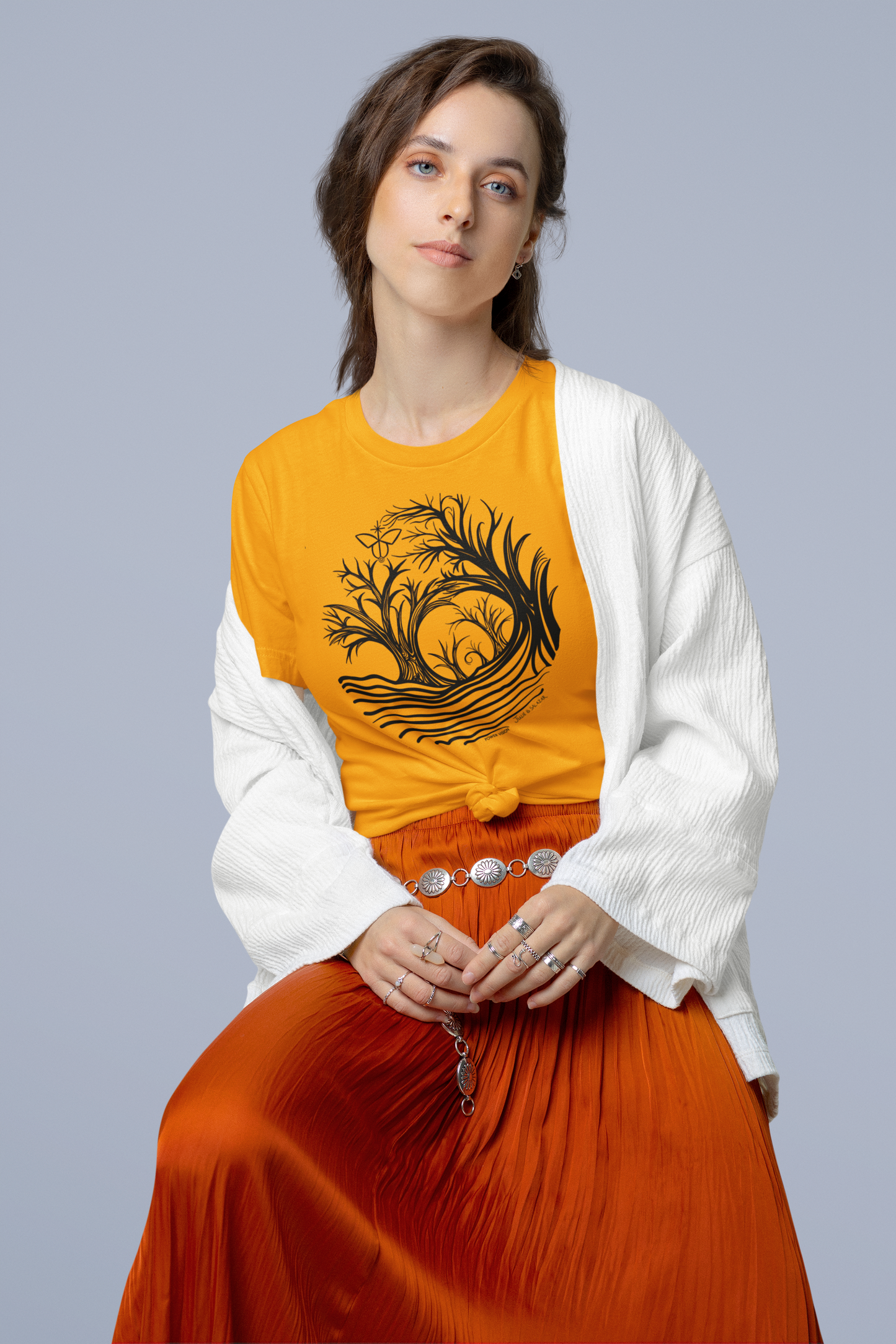 "Power Vision", IMAGINE™ Series, Hand-Drawn Butterfly Art Print, Bella+Canvas 3001 Unisex Jersey Short Sleeve Tee