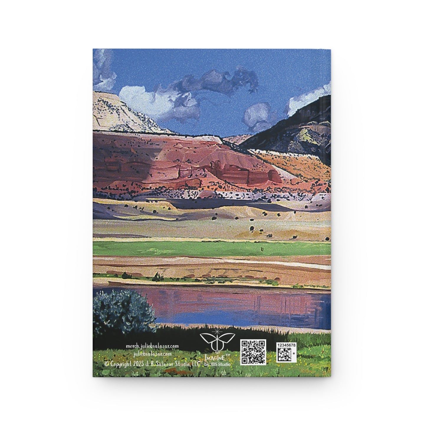 "Reflections", Southwest Landscape, Oil on Canvas Art Print, Hardcover Journal—Lined or Blank