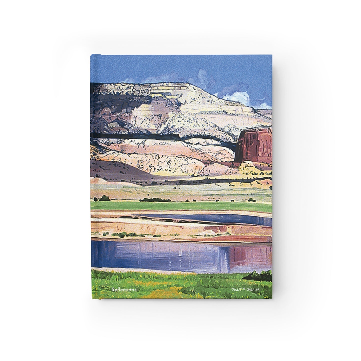 "Reflections", Southwest Landscape, Oil on Canvas Art Print, Hardcover Journal—Lined or Blank