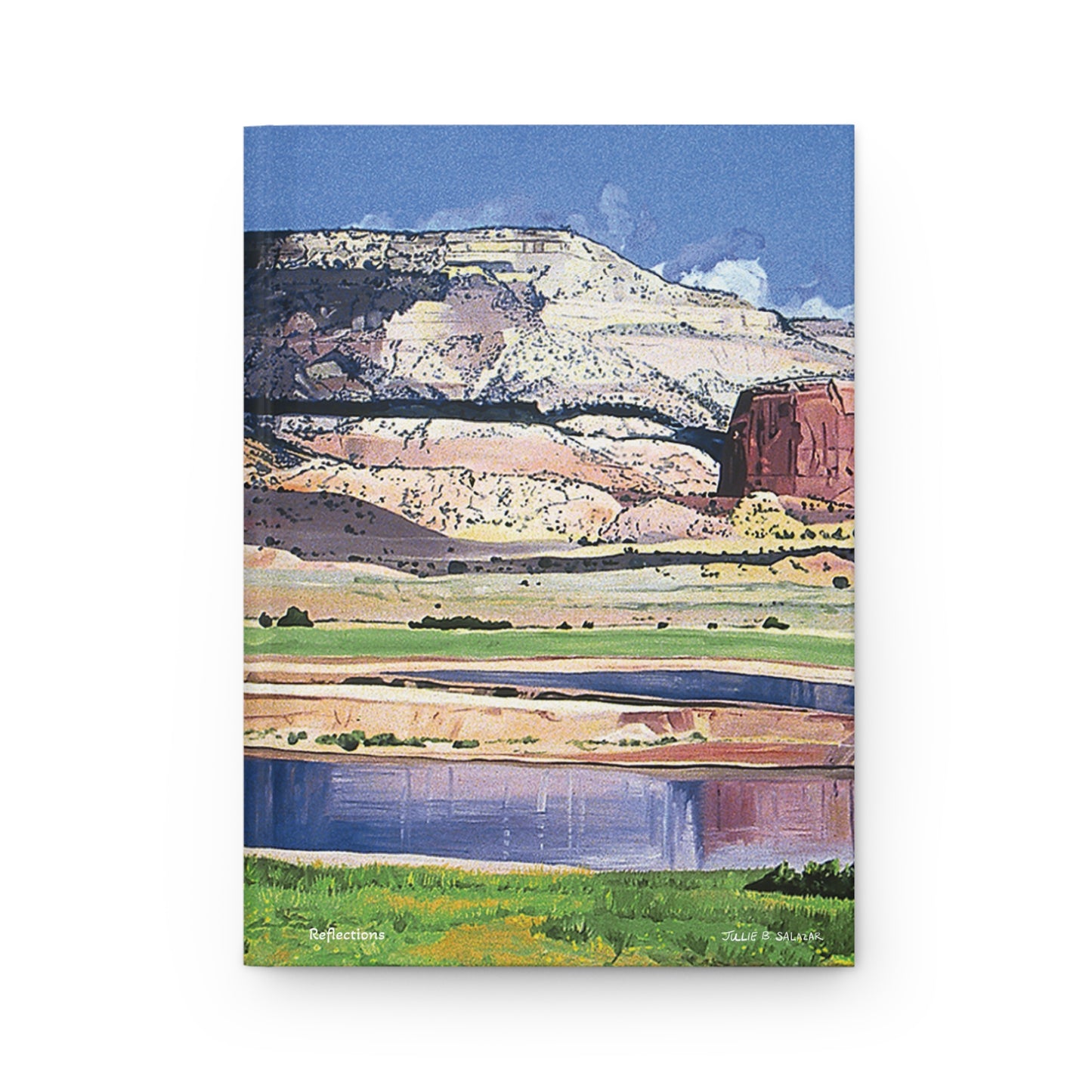 "Reflections", Southwest Landscape, Oil on Canvas Art Print, Hardcover Journal—Lined or Blank