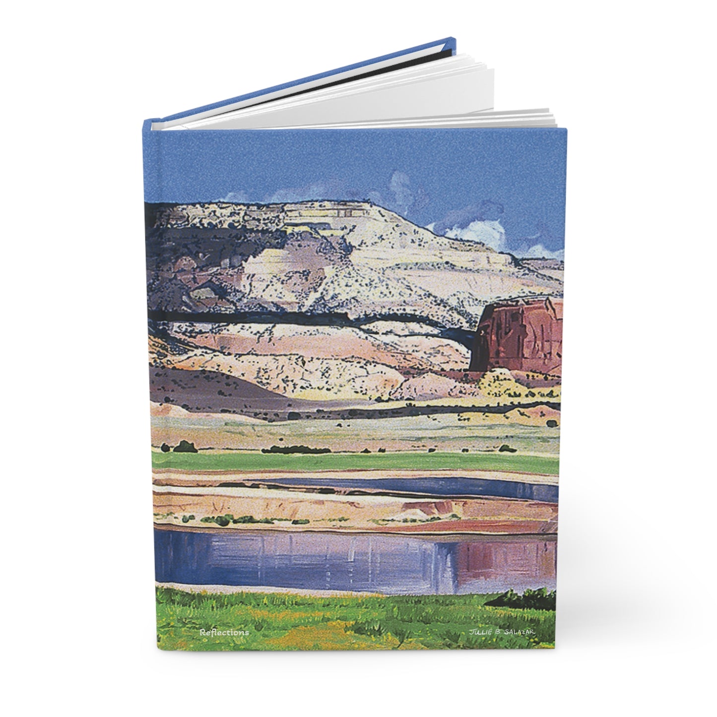 "Reflections", Southwest Landscape, Oil on Canvas Art Print, Hardcover Journal—Lined or Blank