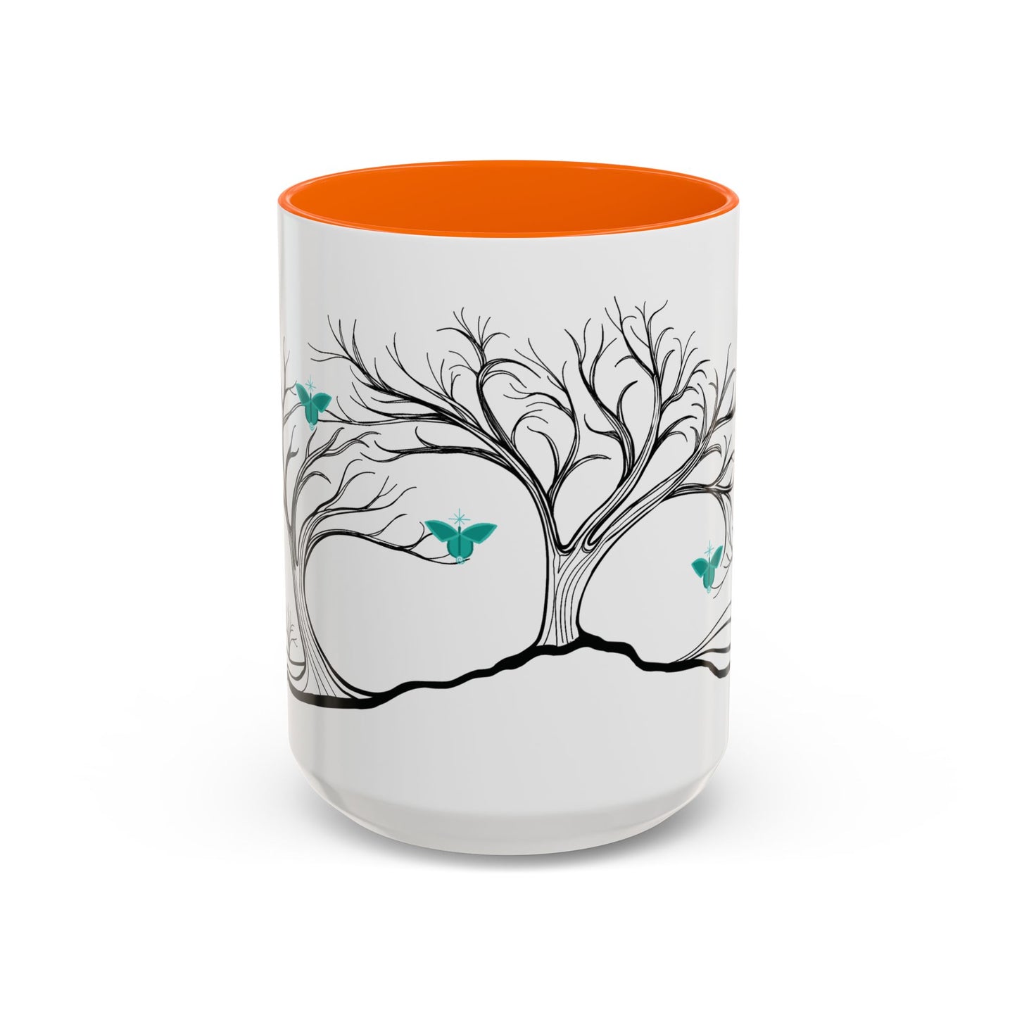 "Refreshing", IMAGINE™ Series, Hand-Drawn Art Print, White Ceramic Accent Mug—5 of 7 Butterfly Graces Collection—15 oz or 11 oz