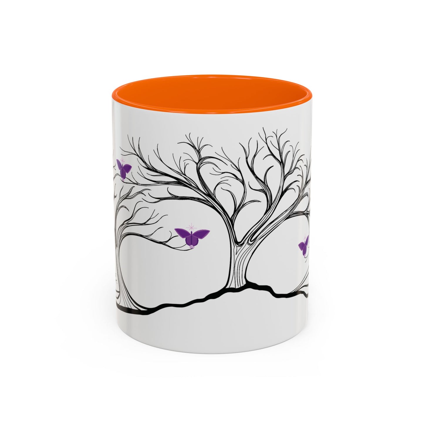 "Reimagining", IMAGINE™ Series, Hand-Drawn Art Print, White Ceramic Accent Mug—7 of 7 Butterfly Graces Collection—15 oz or 11 oz