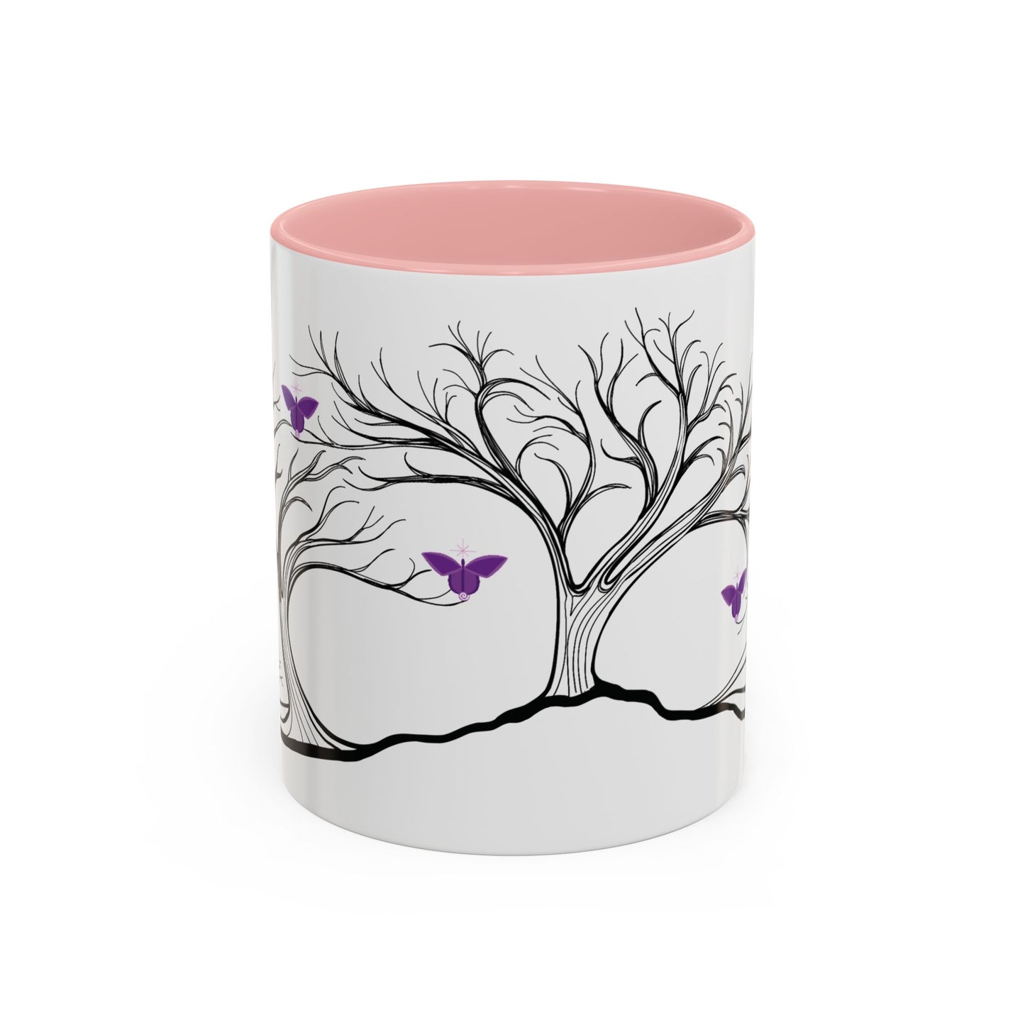 "Reimagining", IMAGINE™ Series, Hand-Drawn Art Print, White Ceramic Accent Mug—7 of 7 Butterfly Graces Collection—15 oz or 11 oz