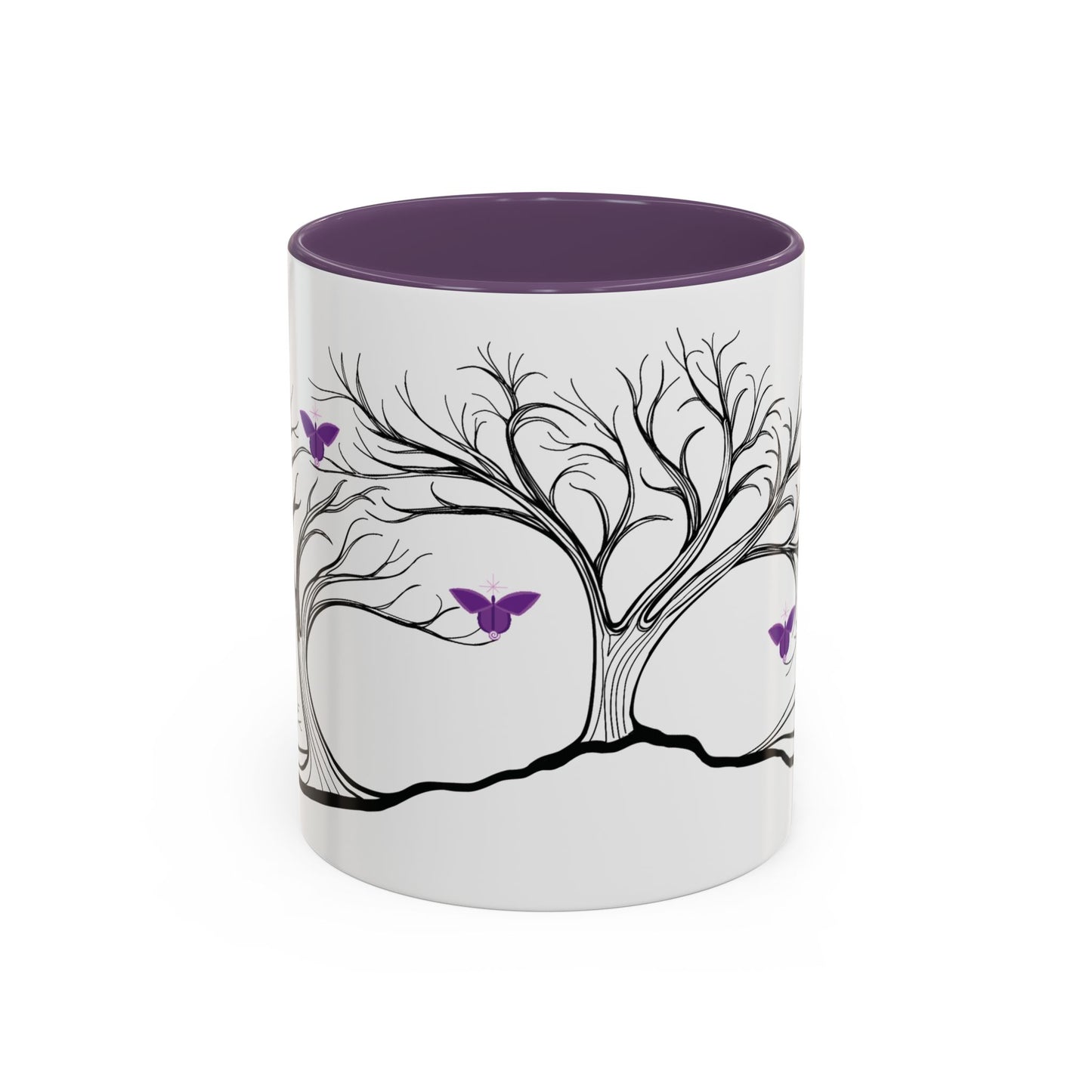 "Reimagining", IMAGINE™ Series, Hand-Drawn Art Print, White Ceramic Accent Mug—7 of 7 Butterfly Graces Collection—15 oz or 11 oz