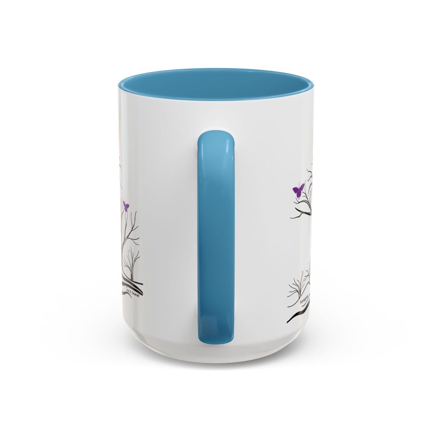 "Reimagining", IMAGINE™ Series, Hand-Drawn Art Print, White Ceramic Accent Mug—7 of 7 Butterfly Graces Collection—15 oz or 11 oz