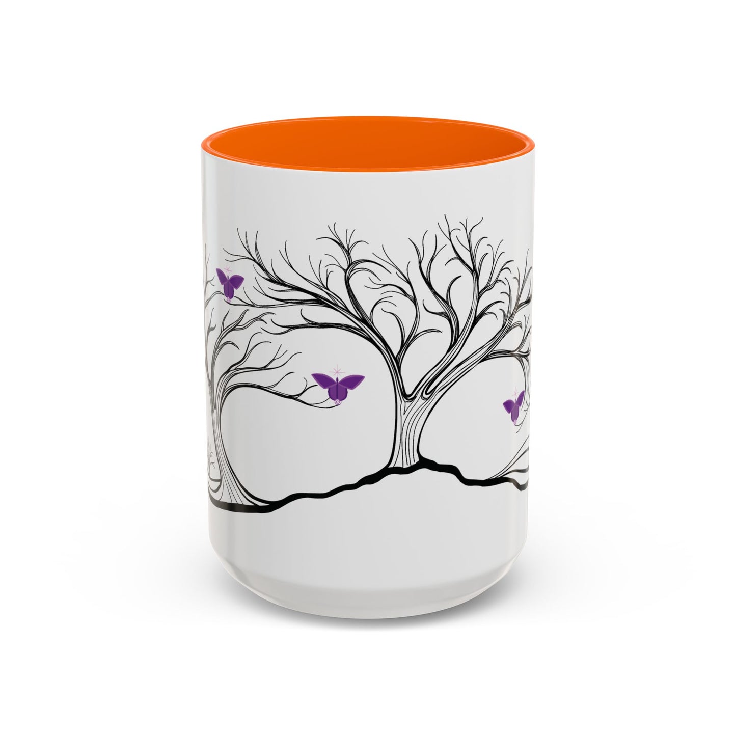 "Reimagining", IMAGINE™ Series, Hand-Drawn Art Print, White Ceramic Accent Mug—7 of 7 Butterfly Graces Collection—15 oz or 11 oz