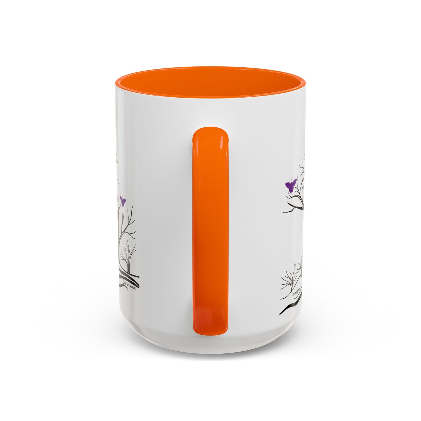 "Reimagining", IMAGINE™ Series, Hand-Drawn Art Print, White Ceramic Accent Mug—7 of 7 Butterfly Graces Collection—15 oz or 11 oz