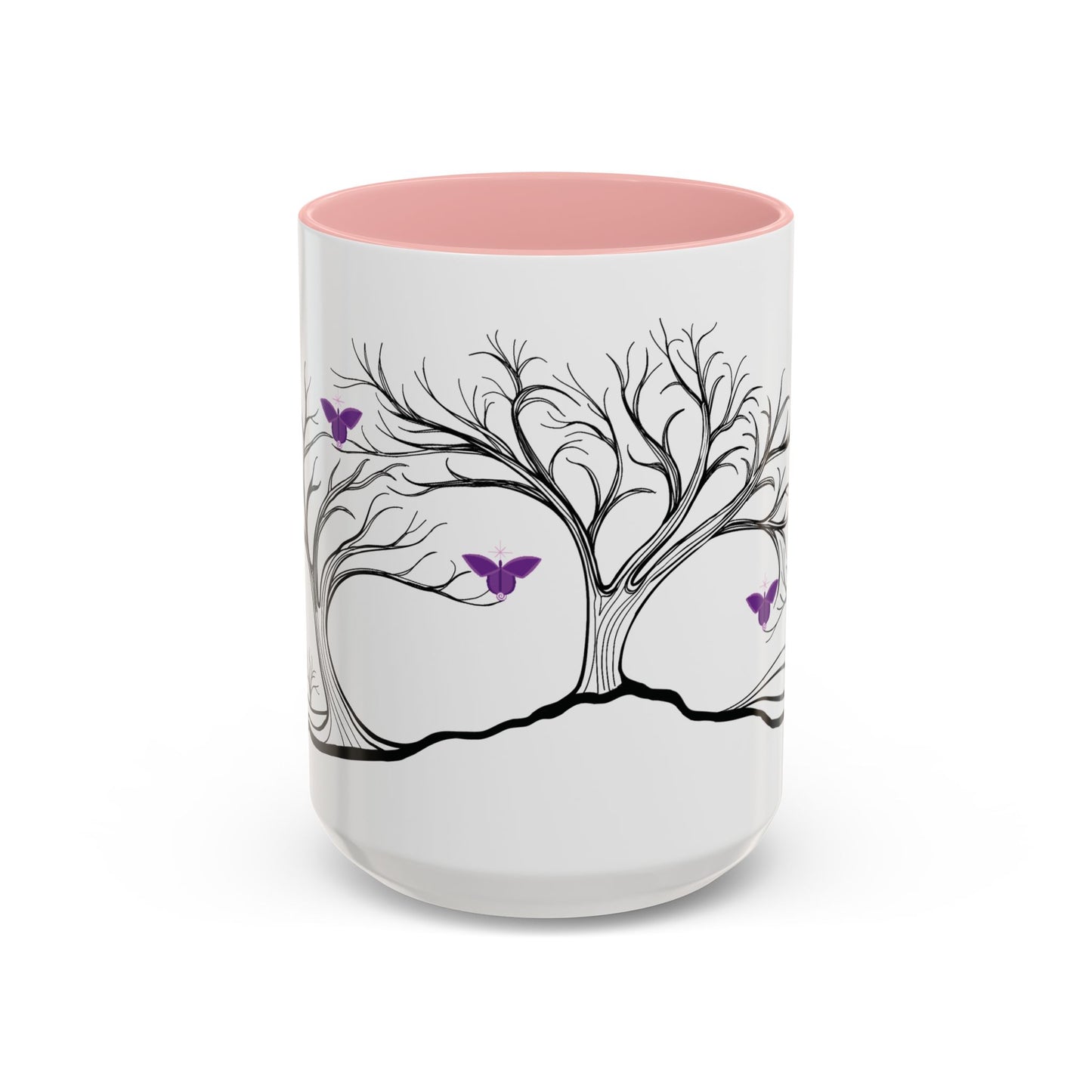 "Reimagining", IMAGINE™ Series, Hand-Drawn Art Print, White Ceramic Accent Mug—7 of 7 Butterfly Graces Collection—15 oz or 11 oz