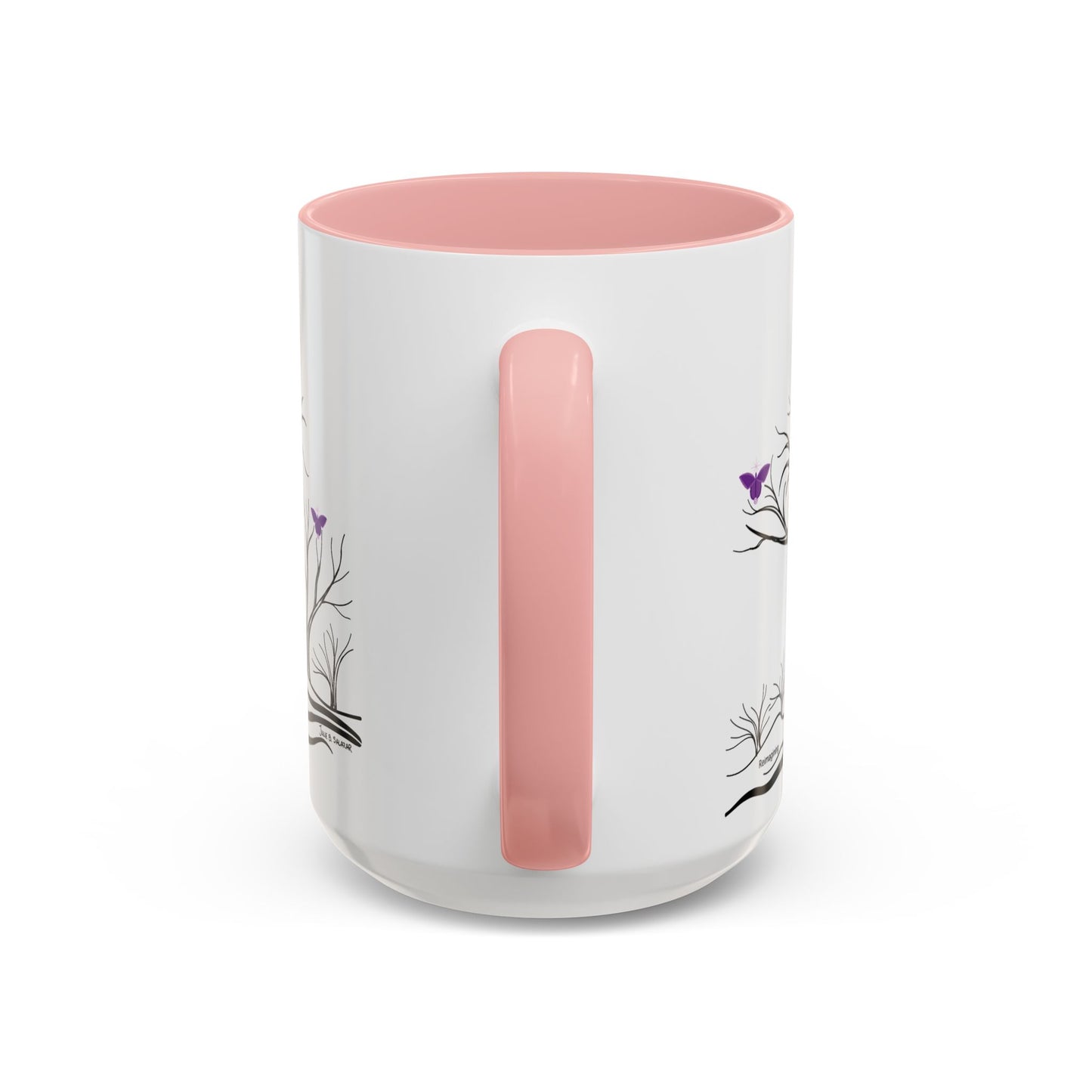 "Reimagining", IMAGINE™ Series, Hand-Drawn Art Print, White Ceramic Accent Mug—7 of 7 Butterfly Graces Collection—15 oz or 11 oz