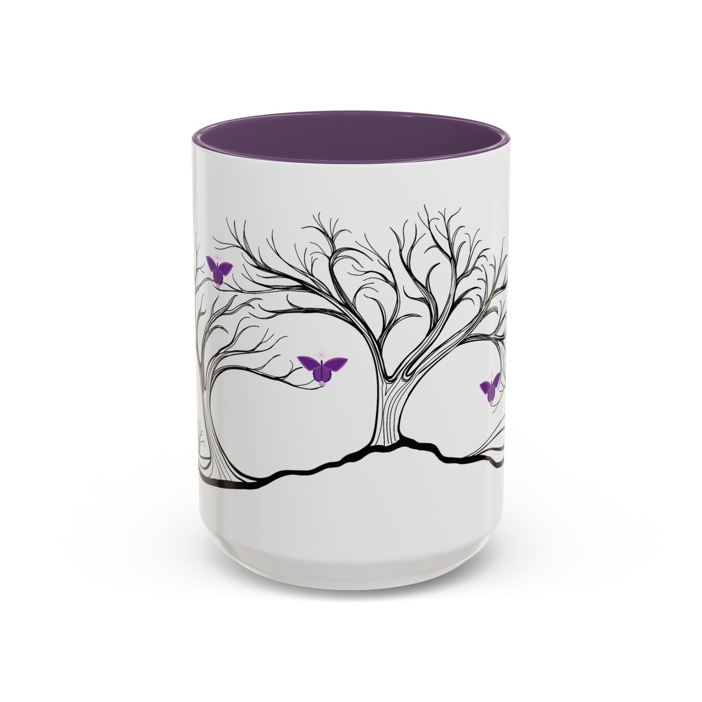 "Reimagining", IMAGINE™ Series, Hand-Drawn Art Print, White Ceramic Accent Mug—7 of 7 Butterfly Graces Collection—15 oz or 11 oz