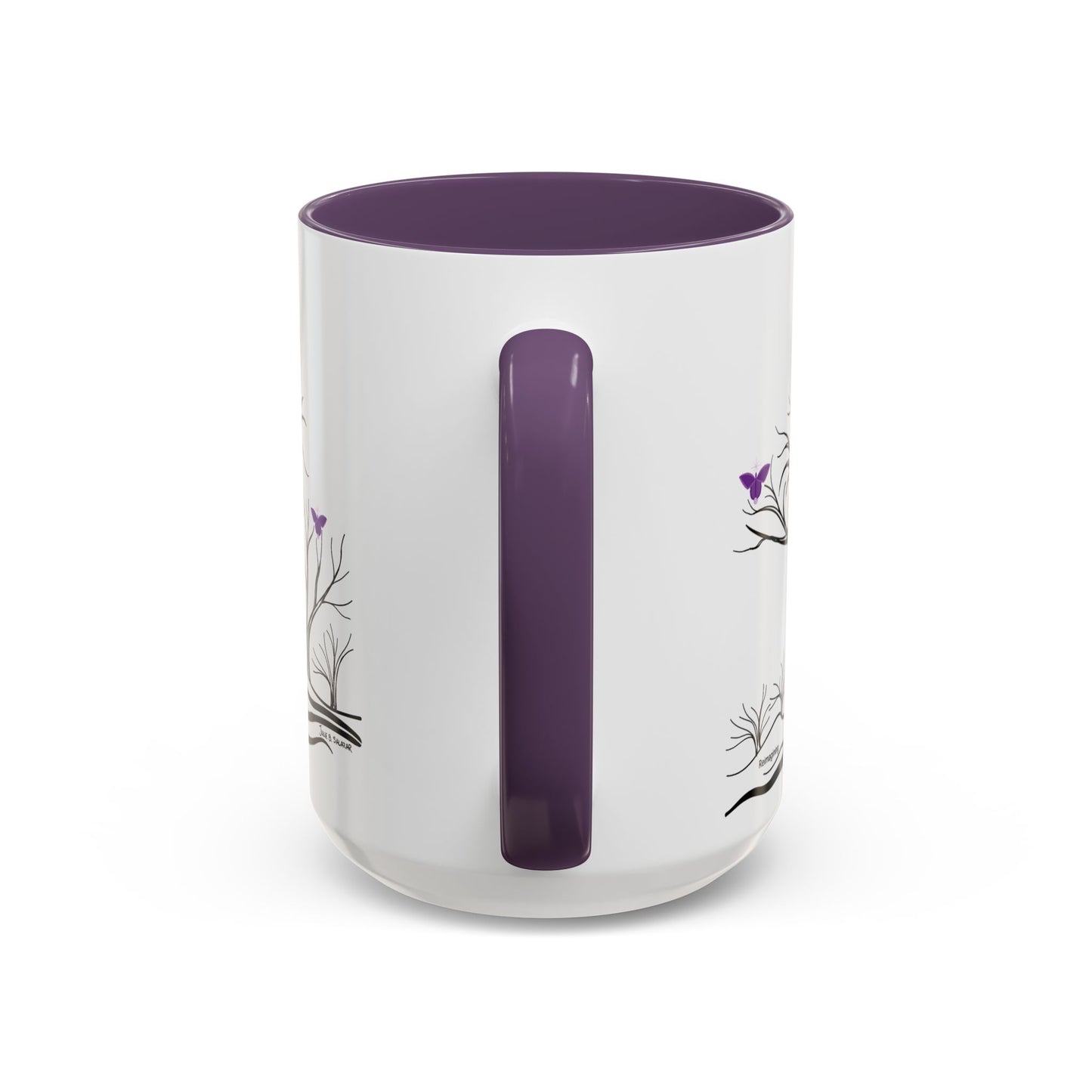 "Reimagining", IMAGINE™ Series, Hand-Drawn Art Print, White Ceramic Accent Mug—7 of 7 Butterfly Graces Collection—15 oz or 11 oz