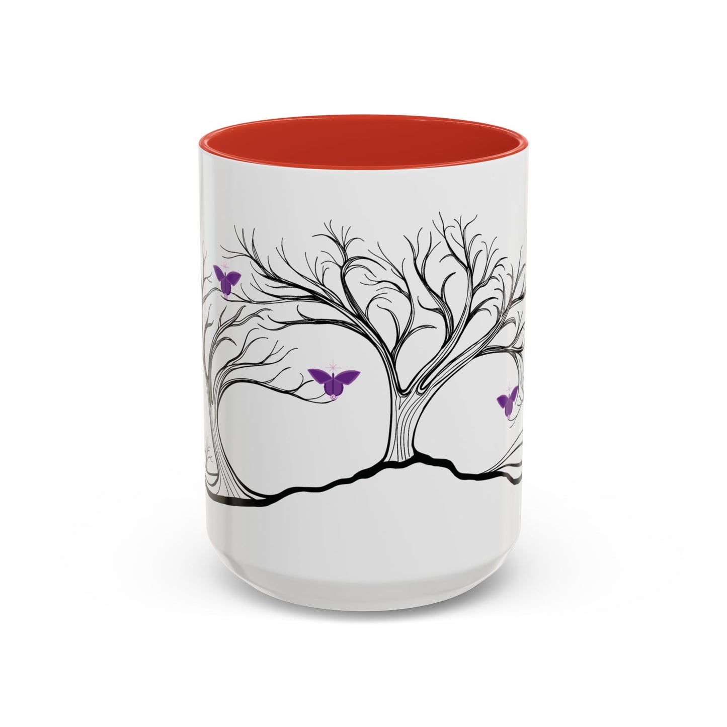 "Reimagining", IMAGINE™ Series, Hand-Drawn Art Print, White Ceramic Accent Mug—7 of 7 Butterfly Graces Collection—15 oz or 11 oz