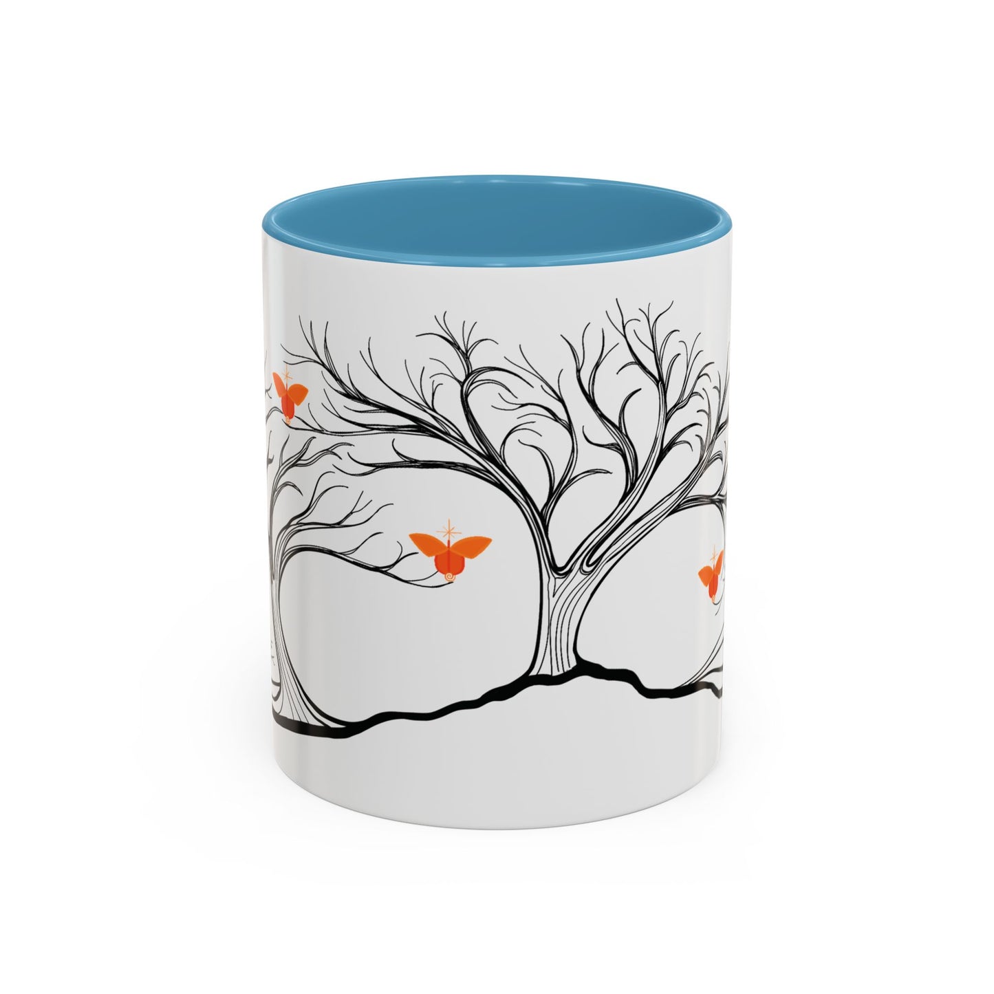 "Replenishing", IMAGINE™ Series, Hand-Drawn Art Print, White Ceramic Accent Mug—2 of 7 Butterfly Graces Collection—15 oz or 11 oz
