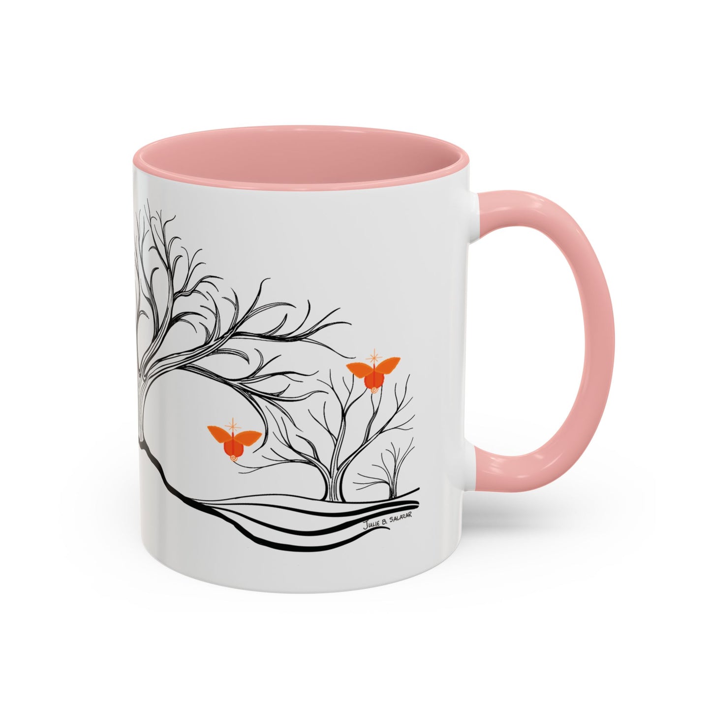 "Replenishing", IMAGINE™ Series, Hand-Drawn Art Print, White Ceramic Accent Mug—2 of 7 Butterfly Graces Collection—15 oz or 11 oz