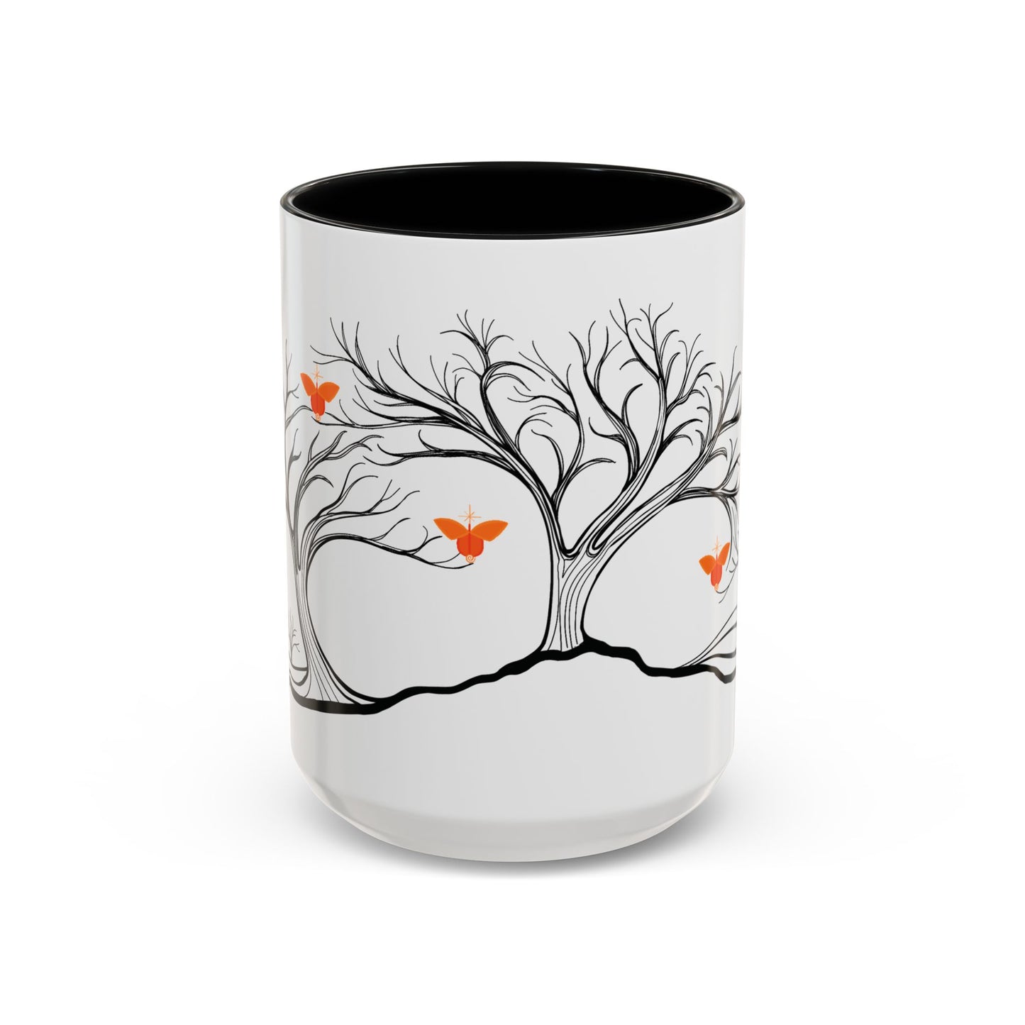 "Replenishing", IMAGINE™ Series, Hand-Drawn Art Print, White Ceramic Accent Mug—2 of 7 Butterfly Graces Collection—15 oz or 11 oz