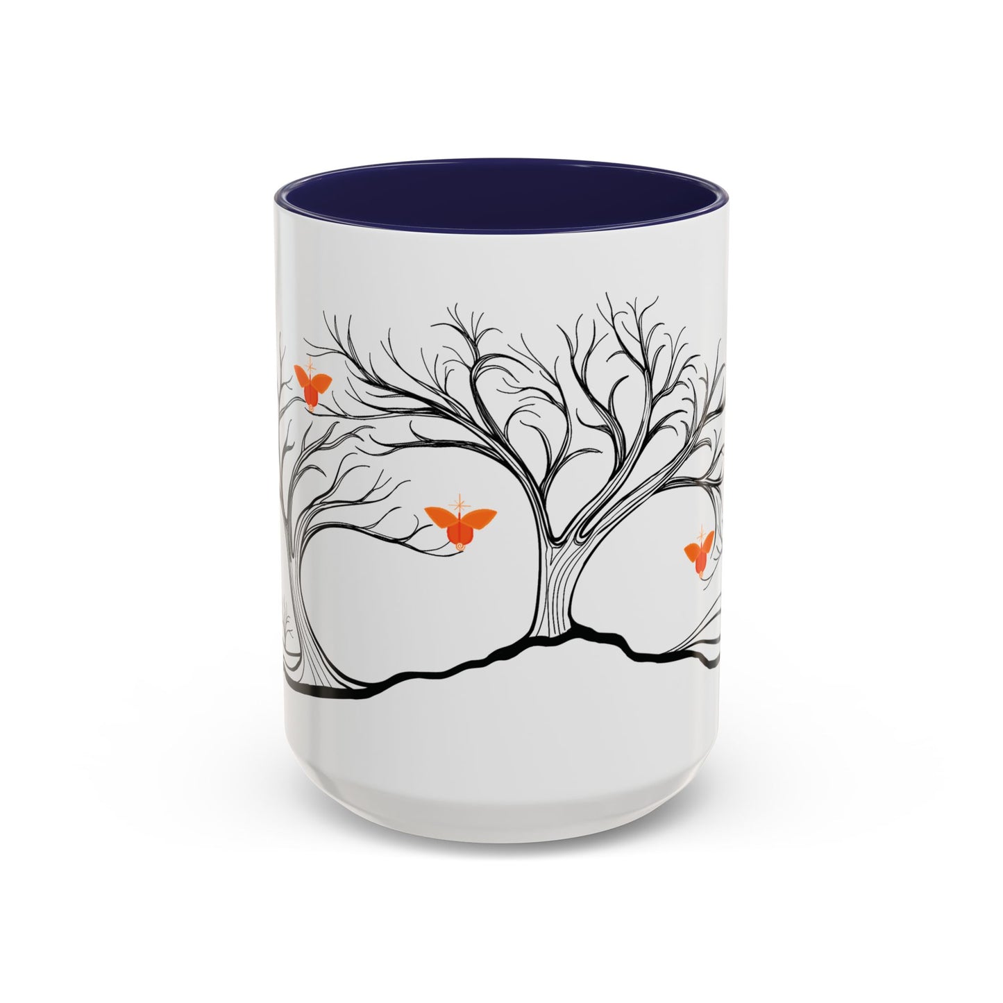 "Replenishing", IMAGINE™ Series, Hand-Drawn Art Print, White Ceramic Accent Mug—2 of 7 Butterfly Graces Collection—15 oz or 11 oz