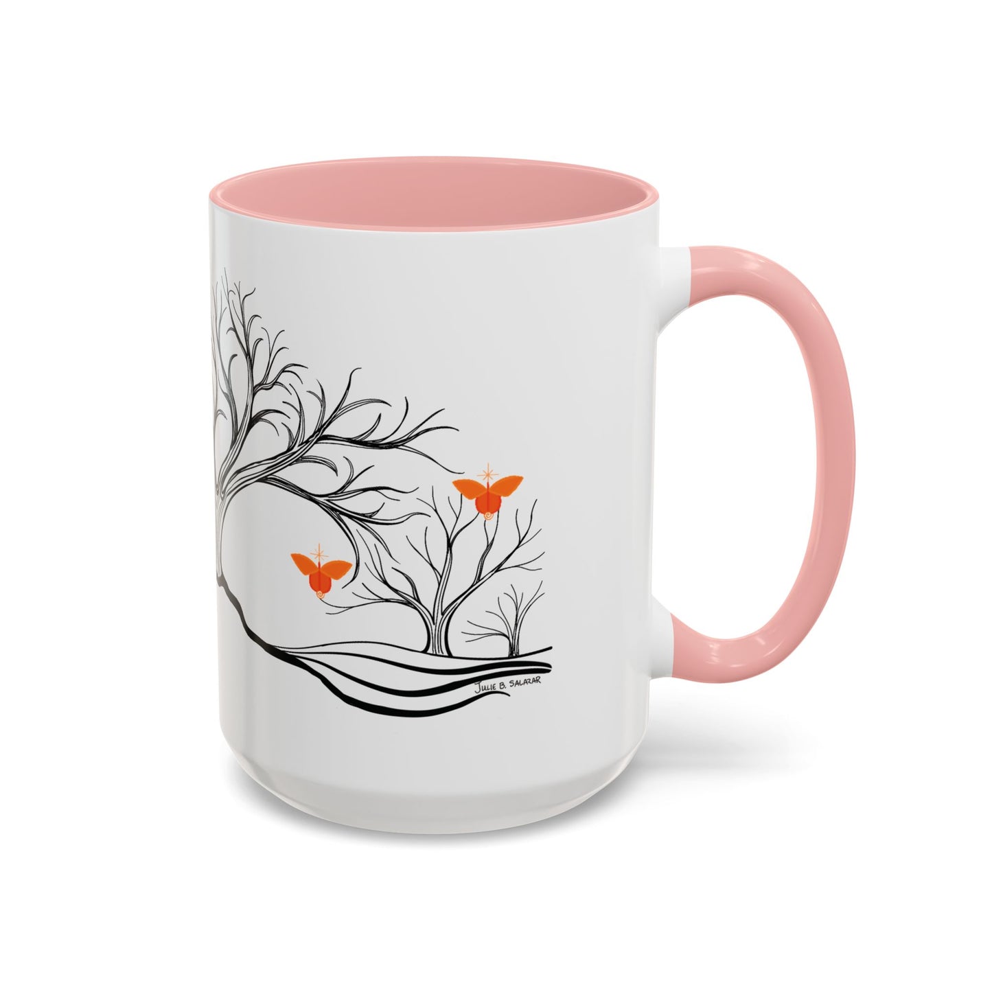 "Replenishing", IMAGINE™ Series, Hand-Drawn Art Print, White Ceramic Accent Mug—2 of 7 Butterfly Graces Collection—15 oz or 11 oz