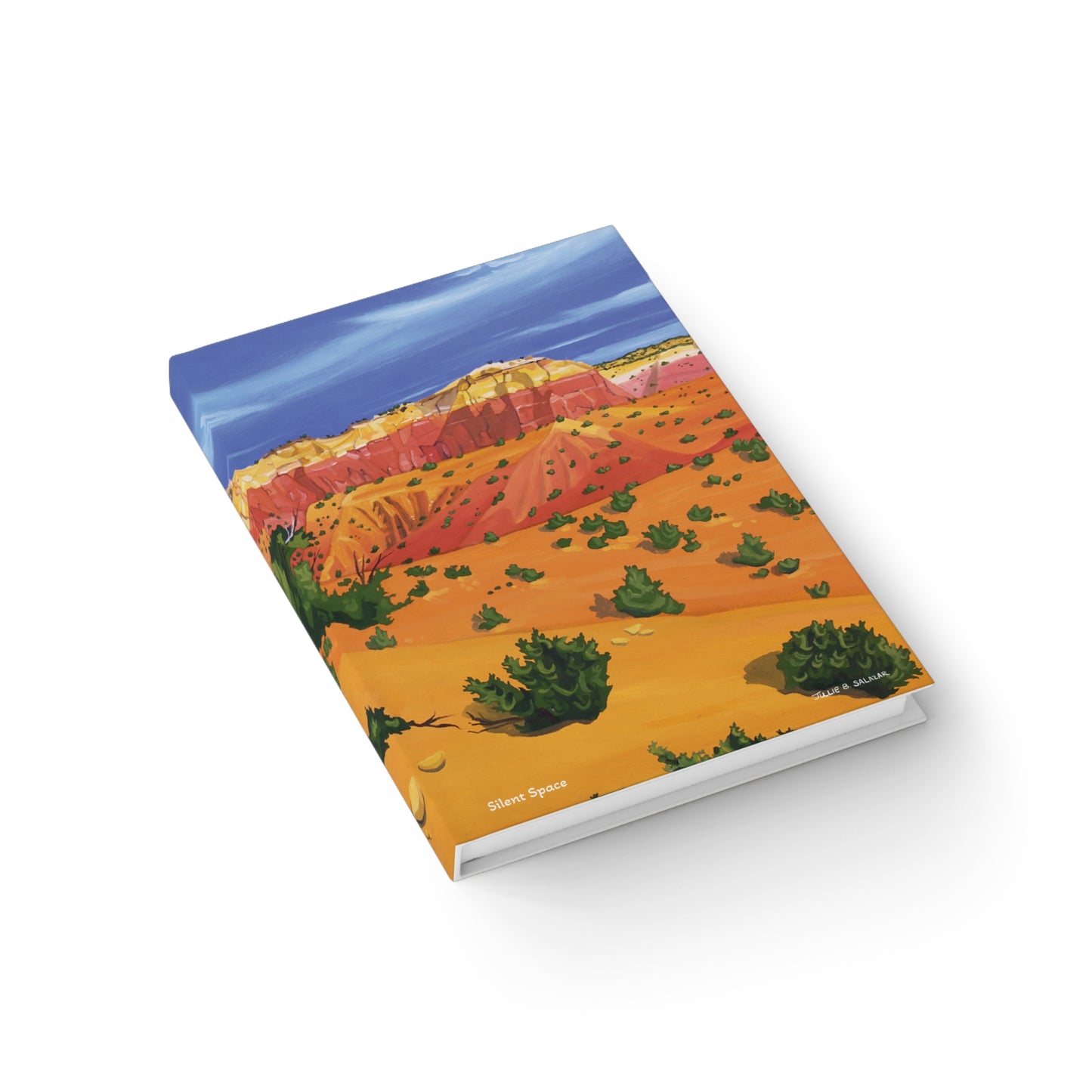 "Silent Space", Southwest Landscape, Oil on Paper Art Print, Hardcover Journal—Lined or Blank