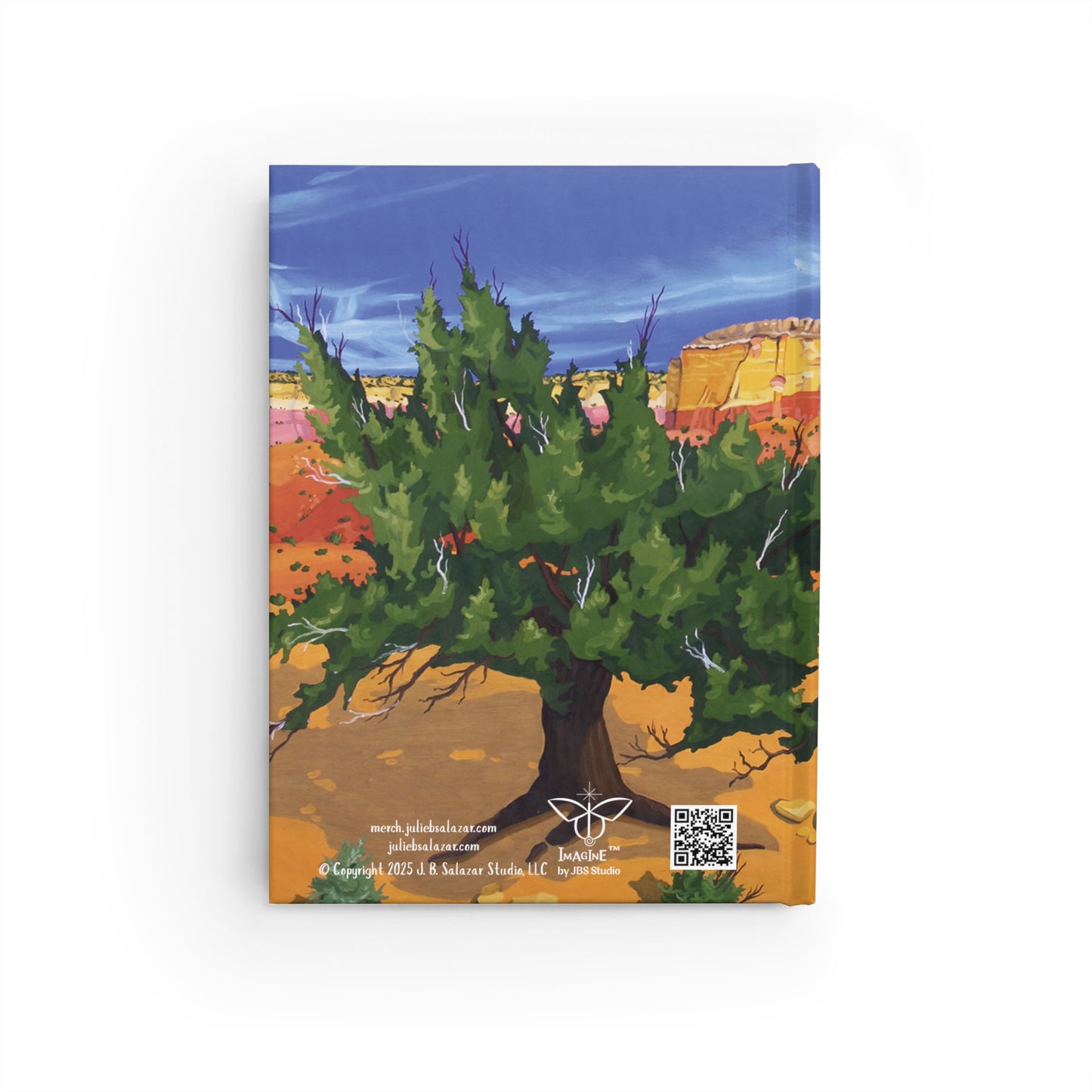 "Silent Space", Southwest Landscape, Oil on Paper Art Print, Hardcover Journal—Lined or Blank