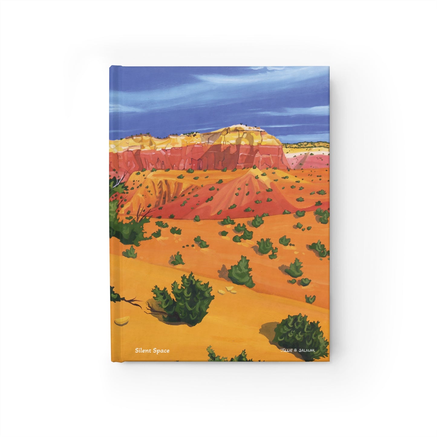 "Silent Space", Southwest Landscape, Oil on Paper Art Print, Hardcover Journal—Lined or Blank