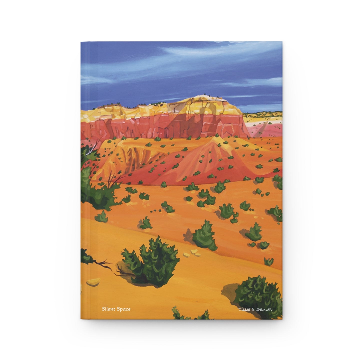 "Silent Space", Southwest Landscape, Oil on Paper Art Print, Hardcover Journal—Lined or Blank