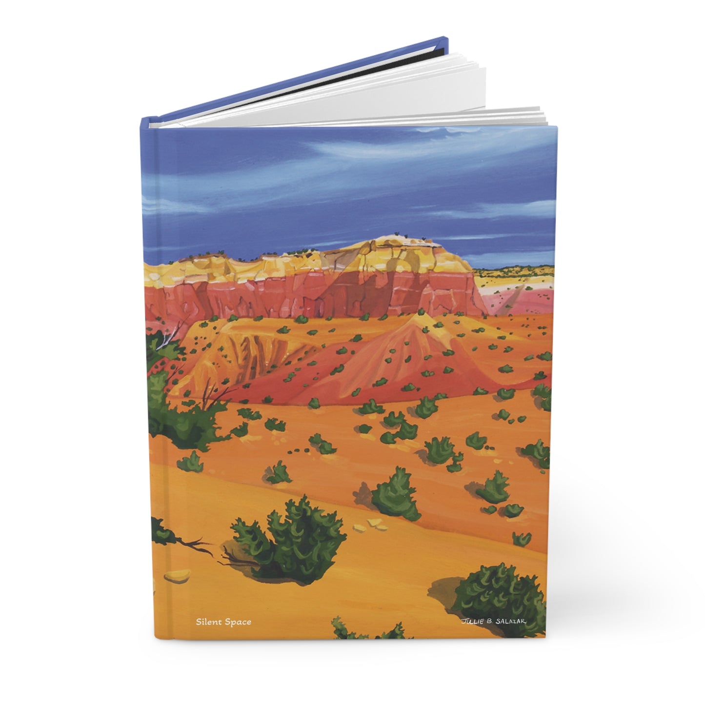 "Silent Space", Southwest Landscape, Oil on Paper Art Print, Hardcover Journal—Lined or Blank