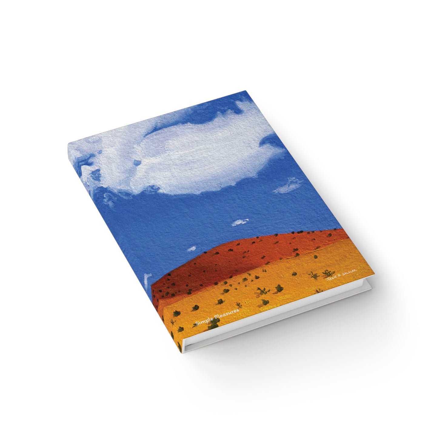 "Simple Pleasures", Southwest Landscape, Oil on Paper Art Print, Hardcover Journal—Lined or Blank