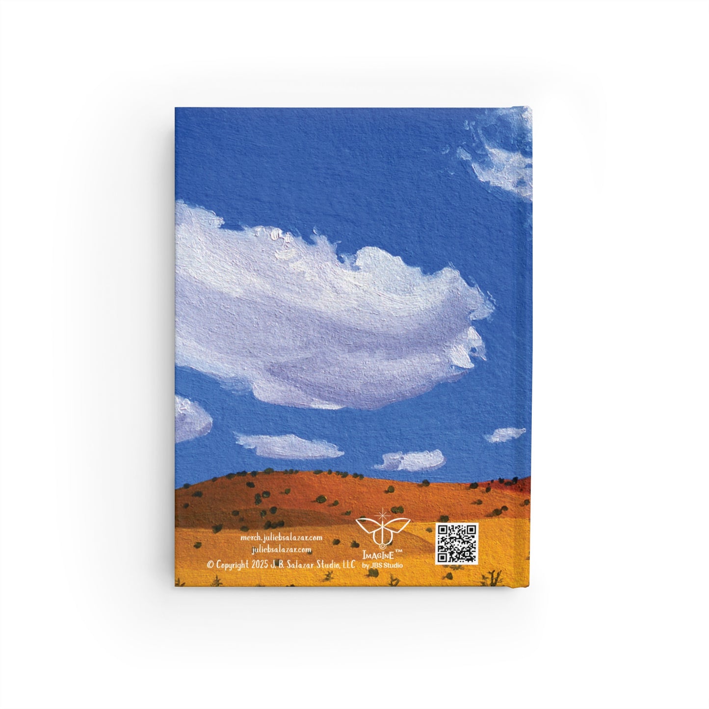 "Simple Pleasures", Southwest Landscape, Oil on Paper Art Print, Hardcover Journal—Lined or Blank