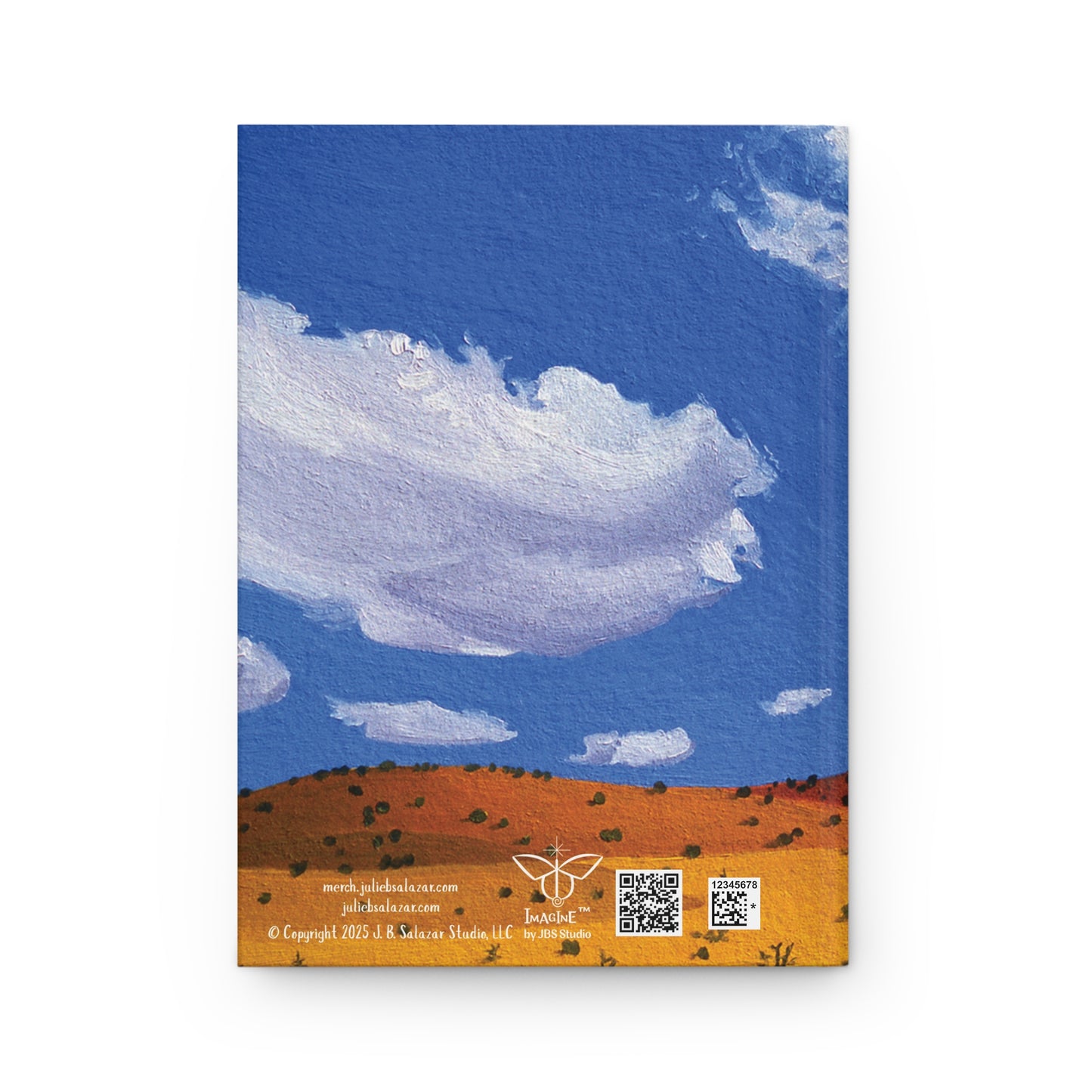"Simple Pleasures", Southwest Landscape, Oil on Paper Art Print, Hardcover Journal—Lined or Blank