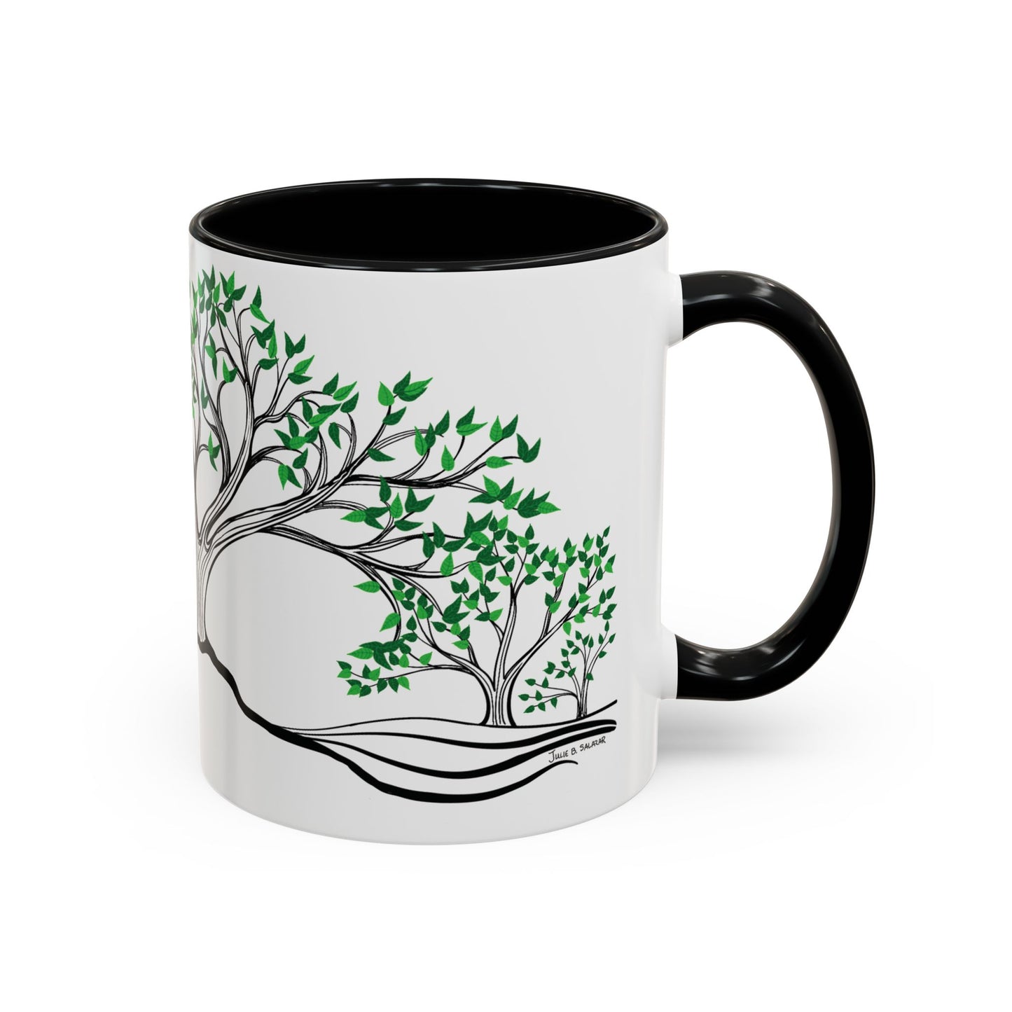 “Summer Dream”, IMAGINE™ Series, Hand-Drawn Art Print, White Ceramic Accent Mug—2 of 4 Seasons Collection—15 oz or 11 oz