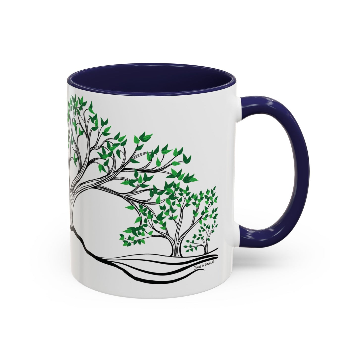 “Summer Dream”, IMAGINE™ Series, Hand-Drawn Art Print, White Ceramic Accent Mug—2 of 4 Seasons Collection—15 oz or 11 oz