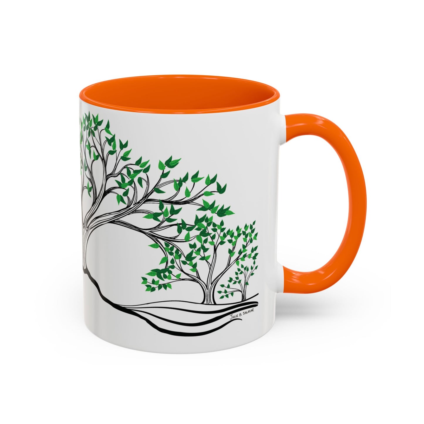 “Summer Dream”, IMAGINE™ Series, Hand-Drawn Art Print, White Ceramic Accent Mug—2 of 4 Seasons Collection—15 oz or 11 oz