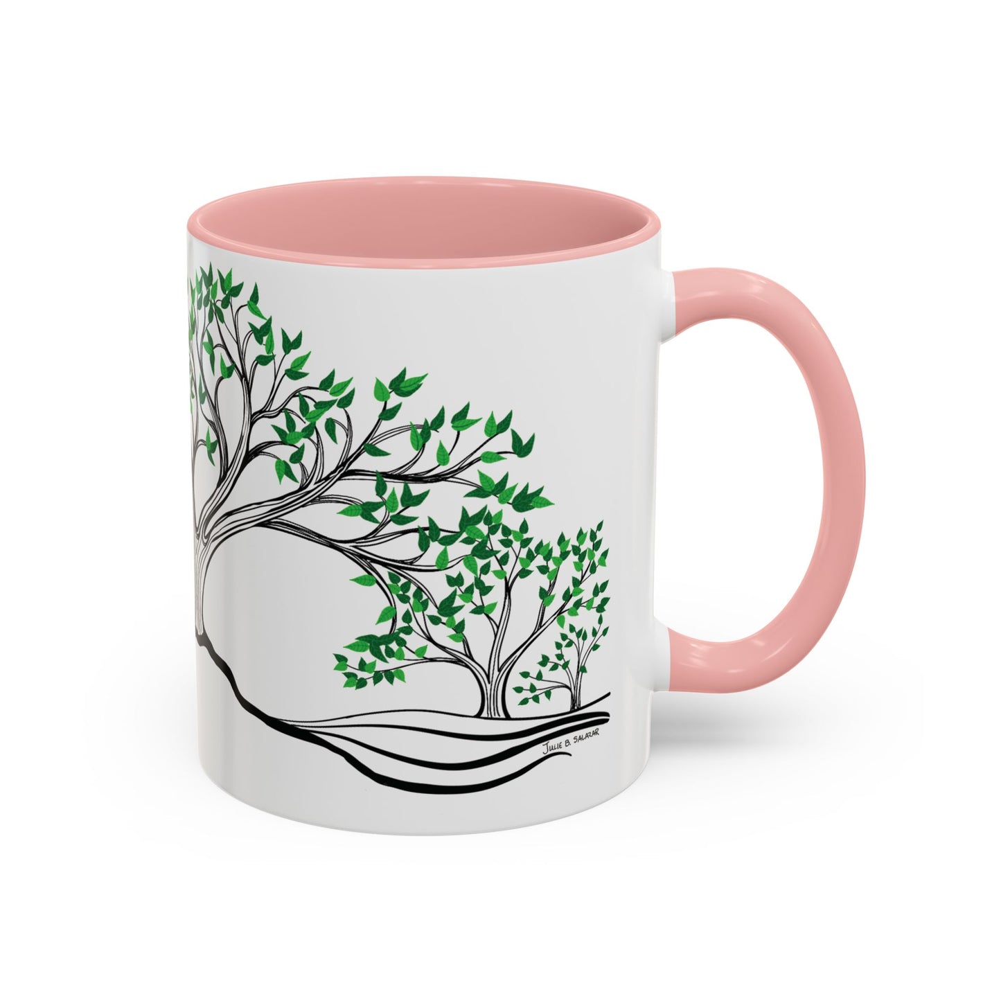 “Summer Dream”, IMAGINE™ Series, Hand-Drawn Art Print, White Ceramic Accent Mug—2 of 4 Seasons Collection—15 oz or 11 oz
