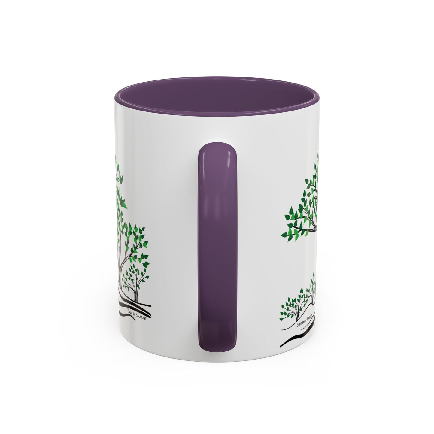 “Summer Dream”, IMAGINE™ Series, Hand-Drawn Art Print, White Ceramic Accent Mug—2 of 4 Seasons Collection—15 oz or 11 oz