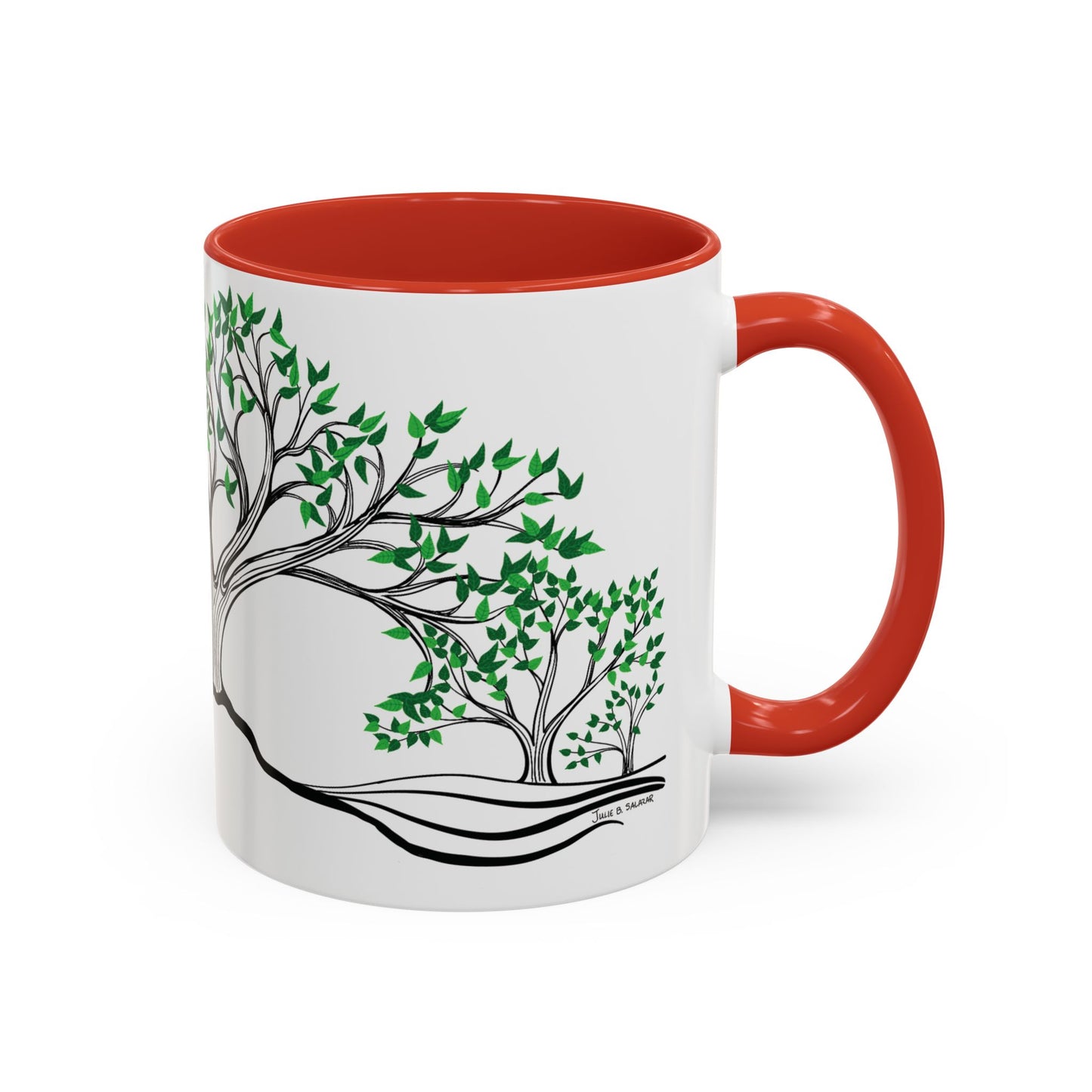“Summer Dream”, IMAGINE™ Series, Hand-Drawn Art Print, White Ceramic Accent Mug—2 of 4 Seasons Collection—15 oz or 11 oz