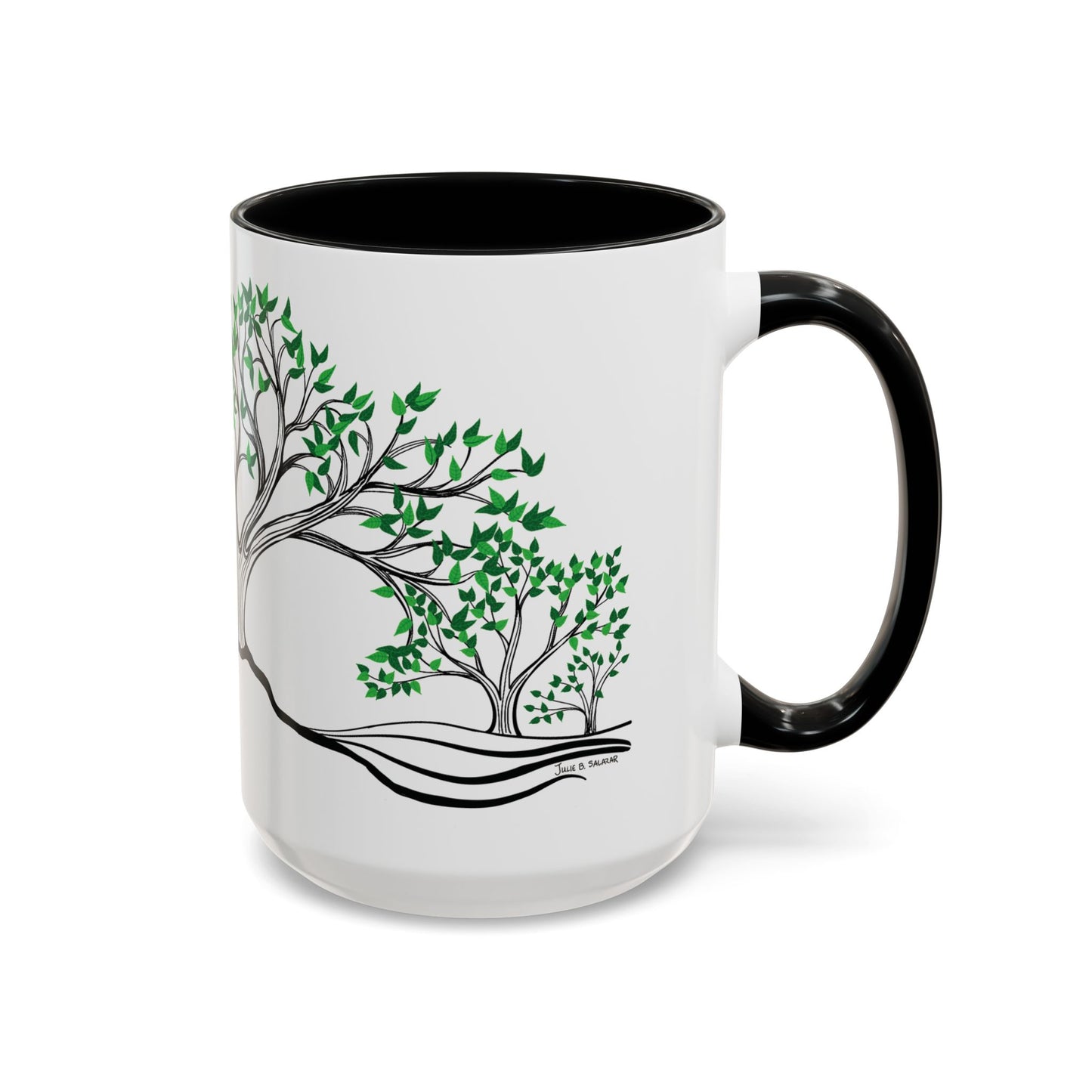“Summer Dream”, IMAGINE™ Series, Hand-Drawn Art Print, White Ceramic Accent Mug—2 of 4 Seasons Collection—15 oz or 11 oz