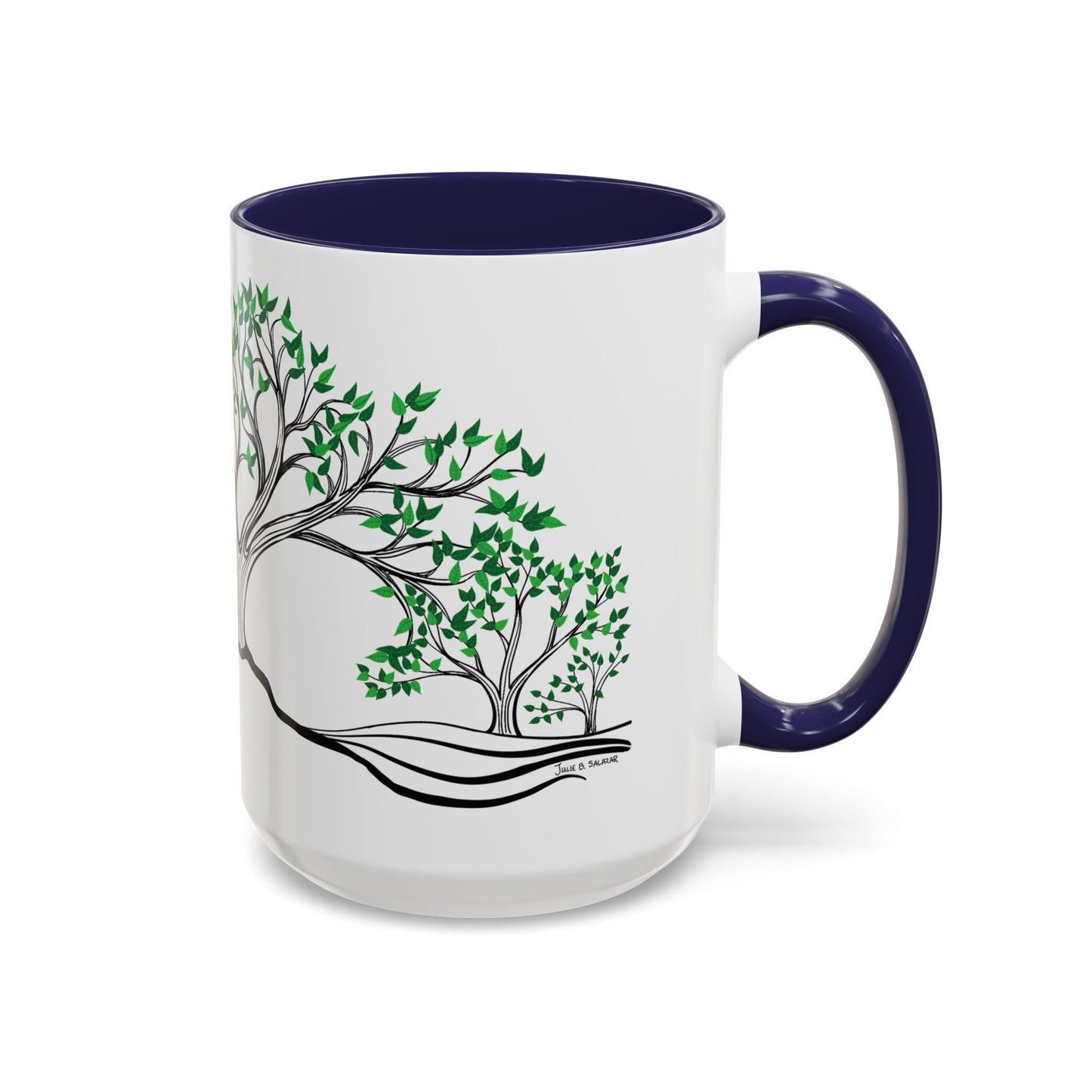“Summer Dream”, IMAGINE™ Series, Hand-Drawn Art Print, White Ceramic Accent Mug—2 of 4 Seasons Collection—15 oz or 11 oz