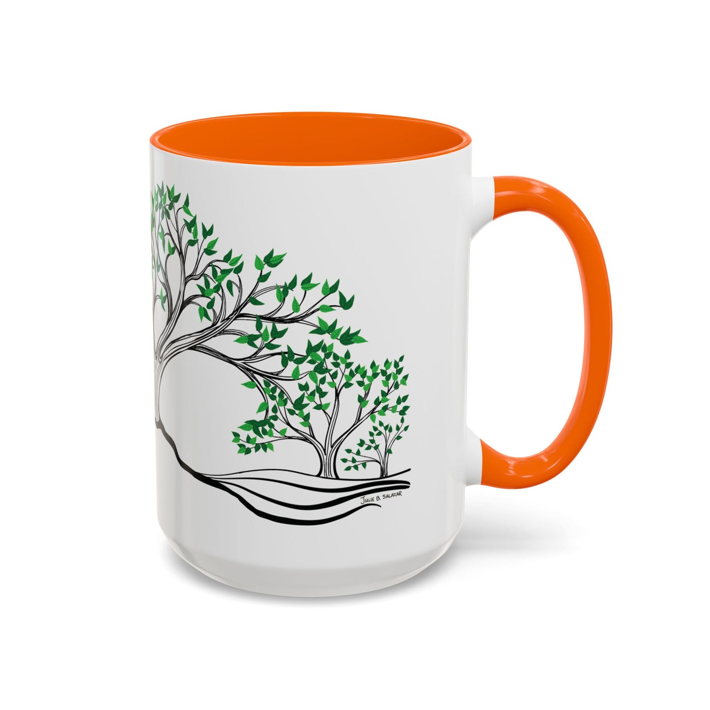 “Summer Dream”, IMAGINE™ Series, Hand-Drawn Art Print, White Ceramic Accent Mug—2 of 4 Seasons Collection—15 oz or 11 oz