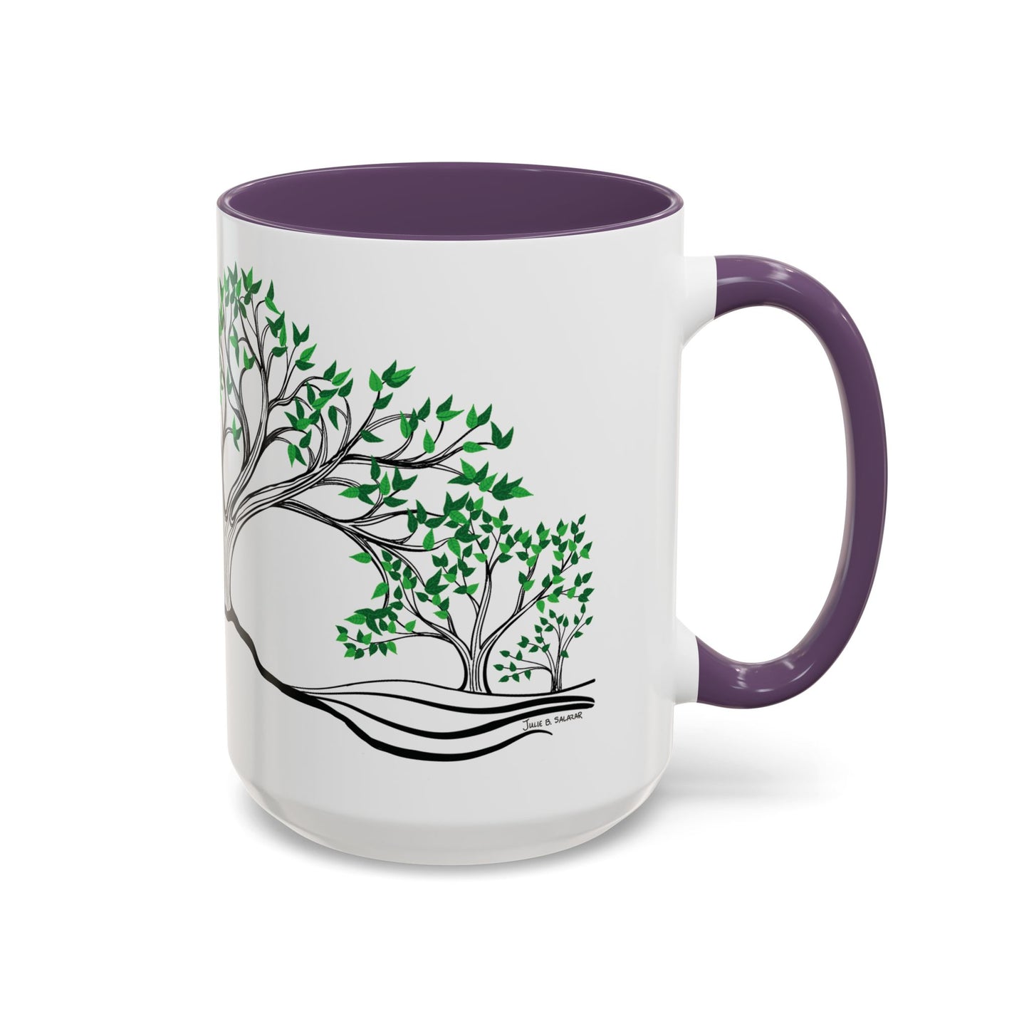 “Summer Dream”, IMAGINE™ Series, Hand-Drawn Art Print, White Ceramic Accent Mug—2 of 4 Seasons Collection—15 oz or 11 oz