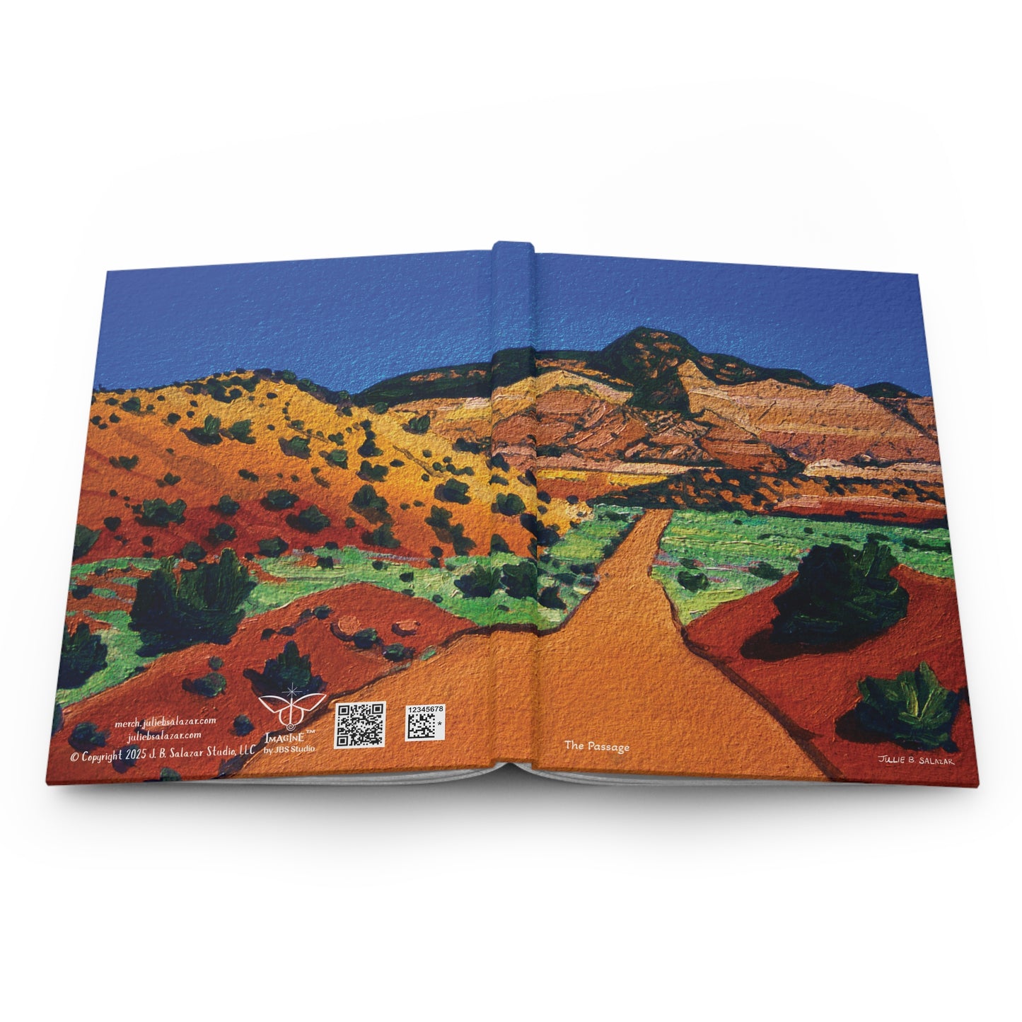 "The Passage", Southwest Landscape, Oil on Paper Art Print, Hardcover Journal—Lined or Blank