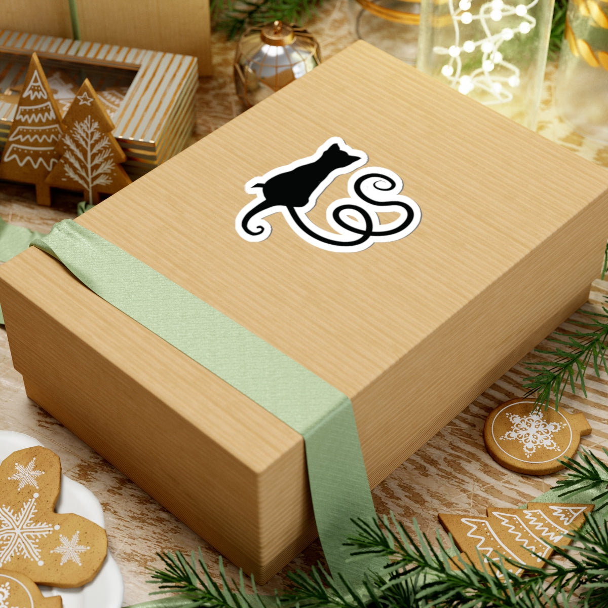 “Time Traveler”, IMAGINE™ Series, Hand-Drawn Art Print, Kiss-Cut Stickers, Stellar Kitty Cat Collection, 2, 3, 4, 6, inch