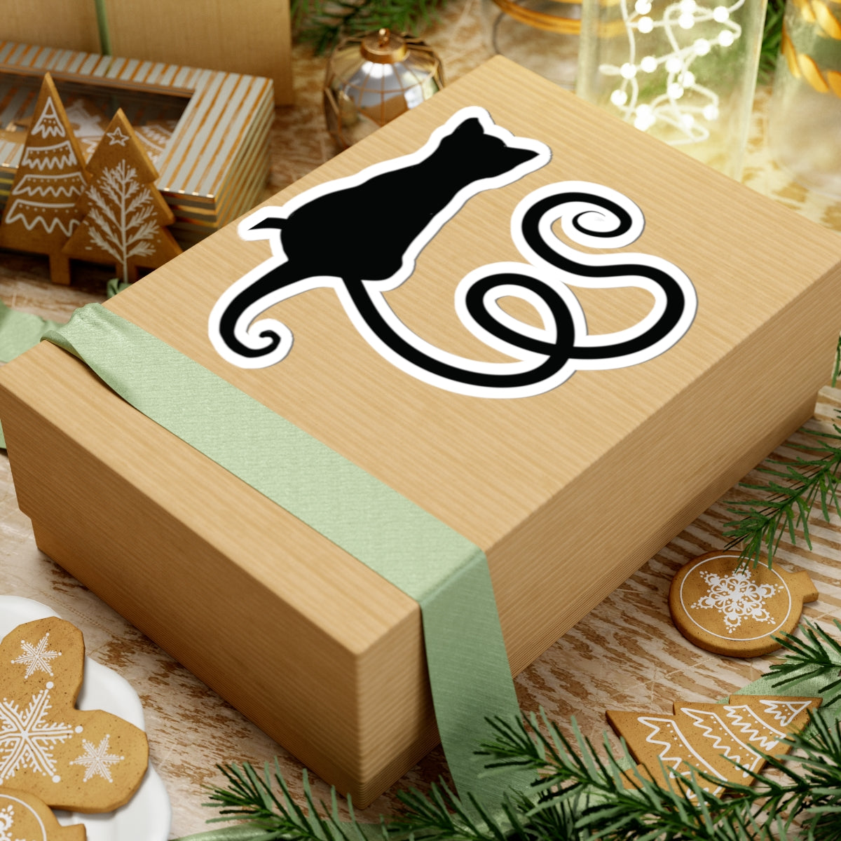 “Time Traveler”, IMAGINE™ Series, Hand-Drawn Art Print, Kiss-Cut Stickers, Stellar Kitty Cat Collection, 2, 3, 4, 6, inch