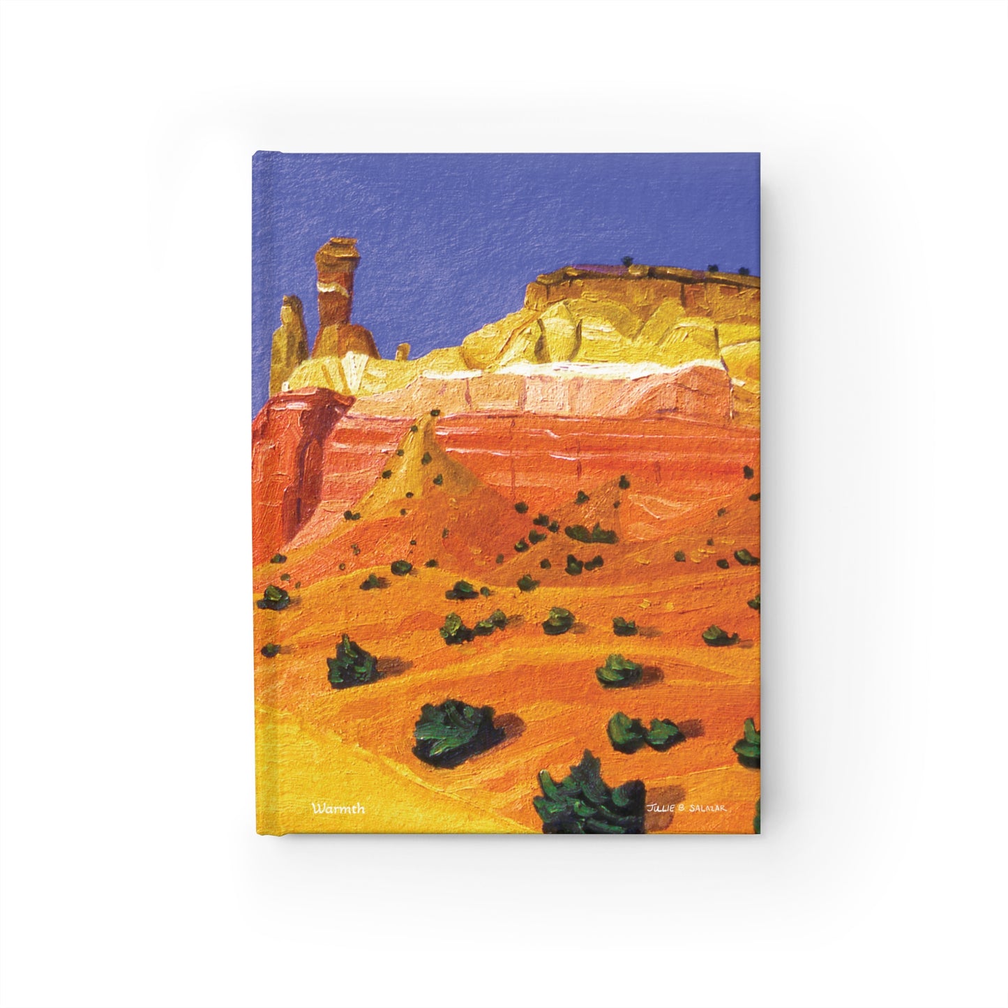 "Warmth", Southwest Landscape, Oil on Paper Art Print, Hardcover Journal—Lined or Blank