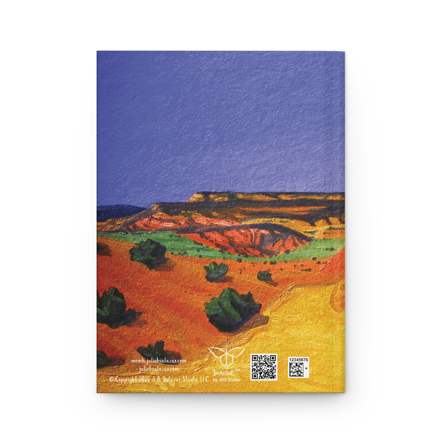 "Warmth", Southwest Landscape, Oil on Paper Art Print, Hardcover Journal—Lined or Blank